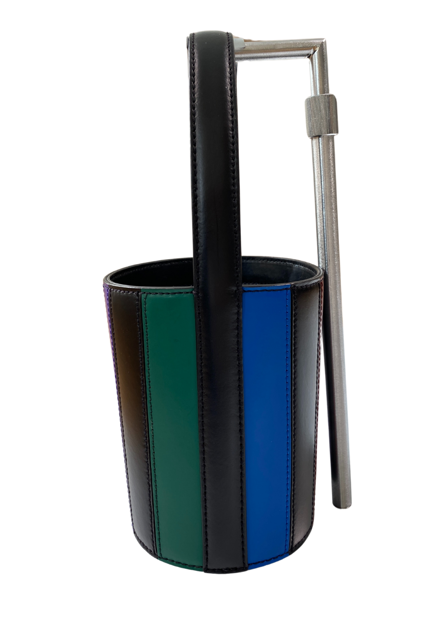 STAUD Patchwork Leather Bucket Bag