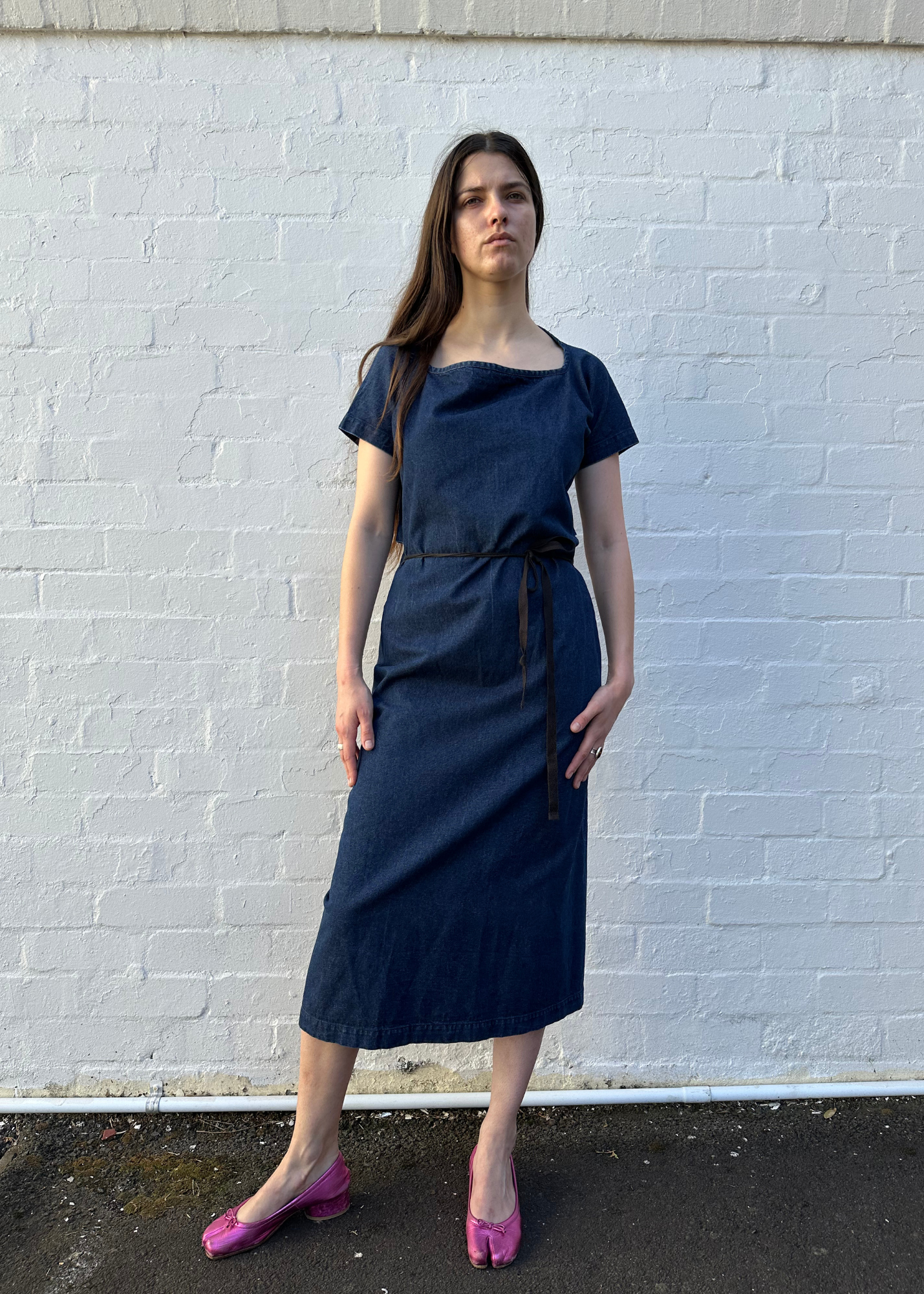 COMME DES GARCONS TRICOT (AS IS) Denim Apron Dress