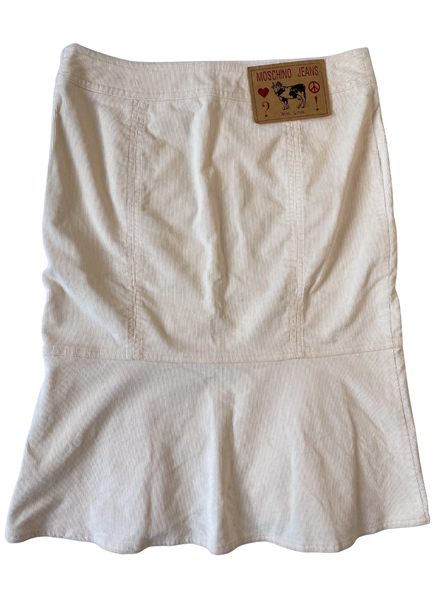 MOSCHINO JEANS Corduroy Pleated Midi Skirt