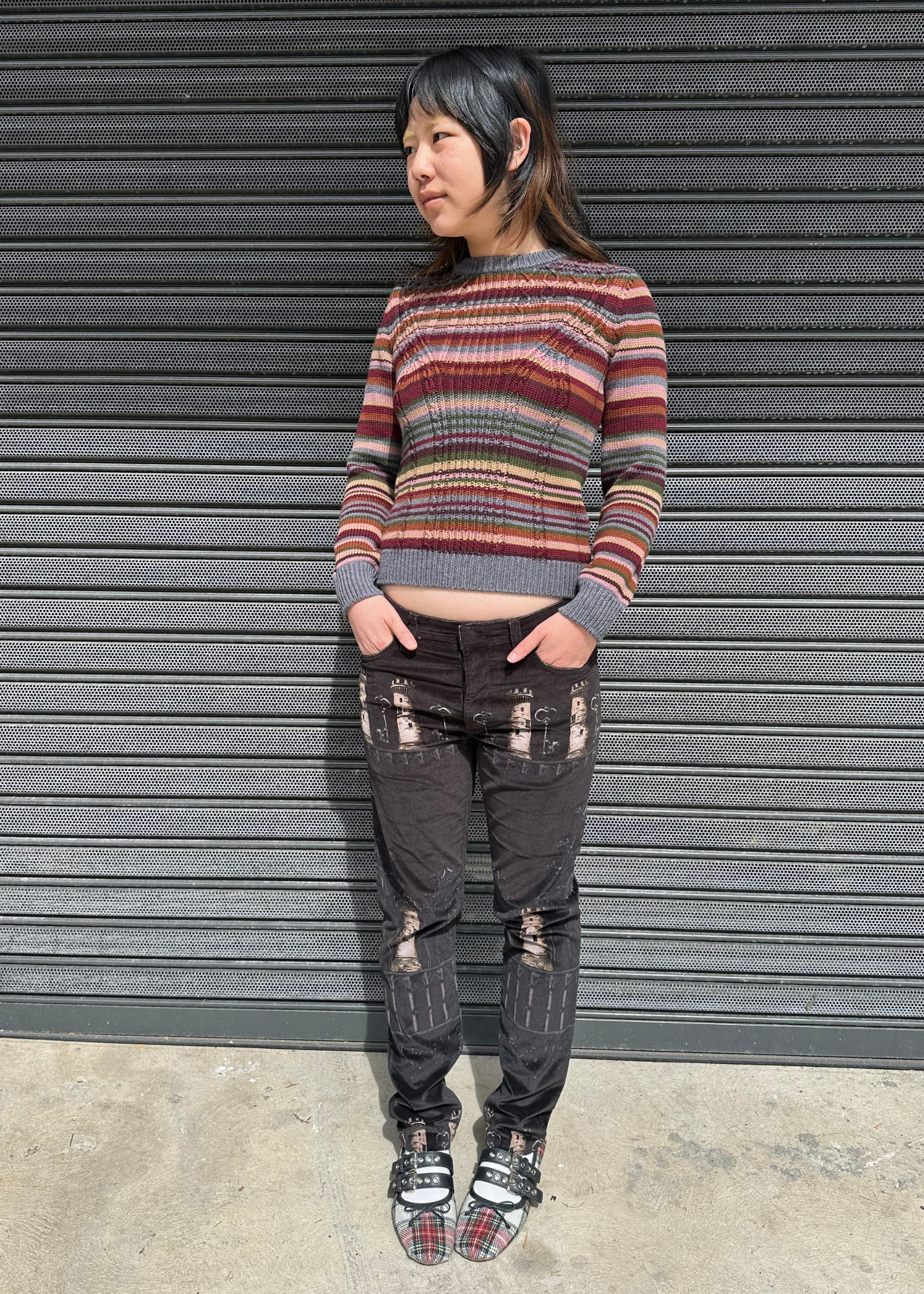 DOLCE & GABBANA JEAN Key + Castle Print Velour Pants