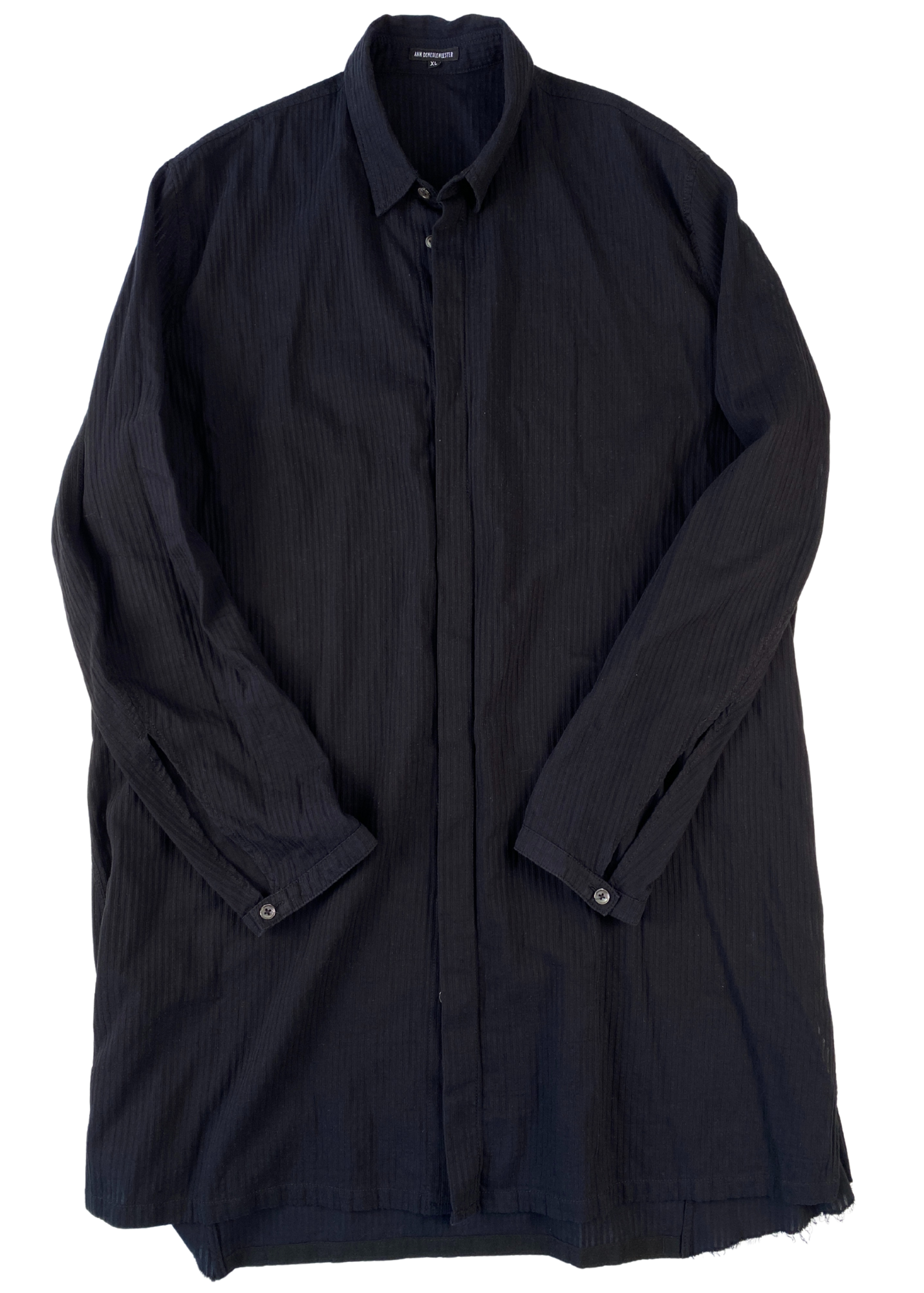 ANN DEMEULEMEESTER Stripe Shirt Midi Dress