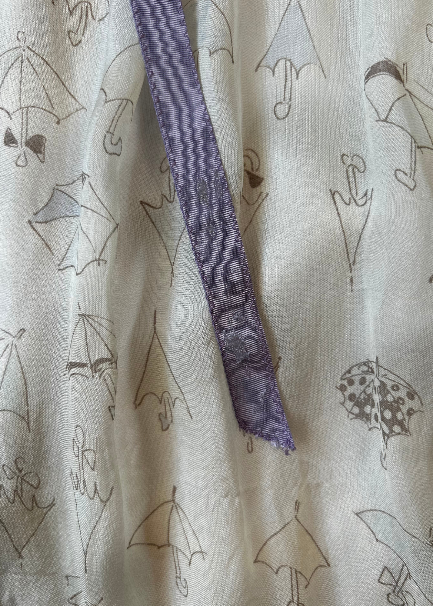 D&G (AS IS) Deadstock Silk Umbrella Print Babydoll Mini Dress