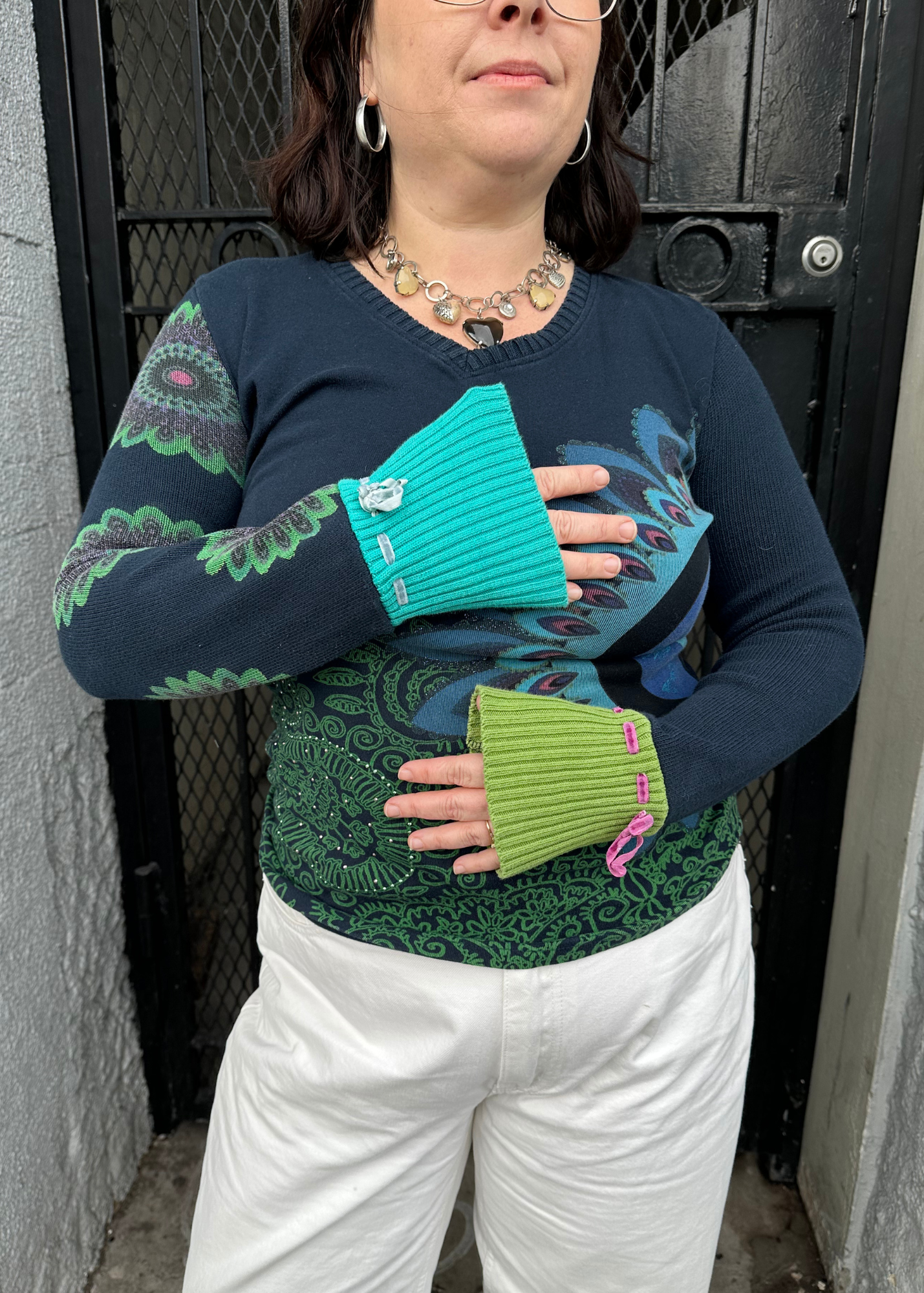 DESIGUAL Psychedelic Print Long Sleeve Top