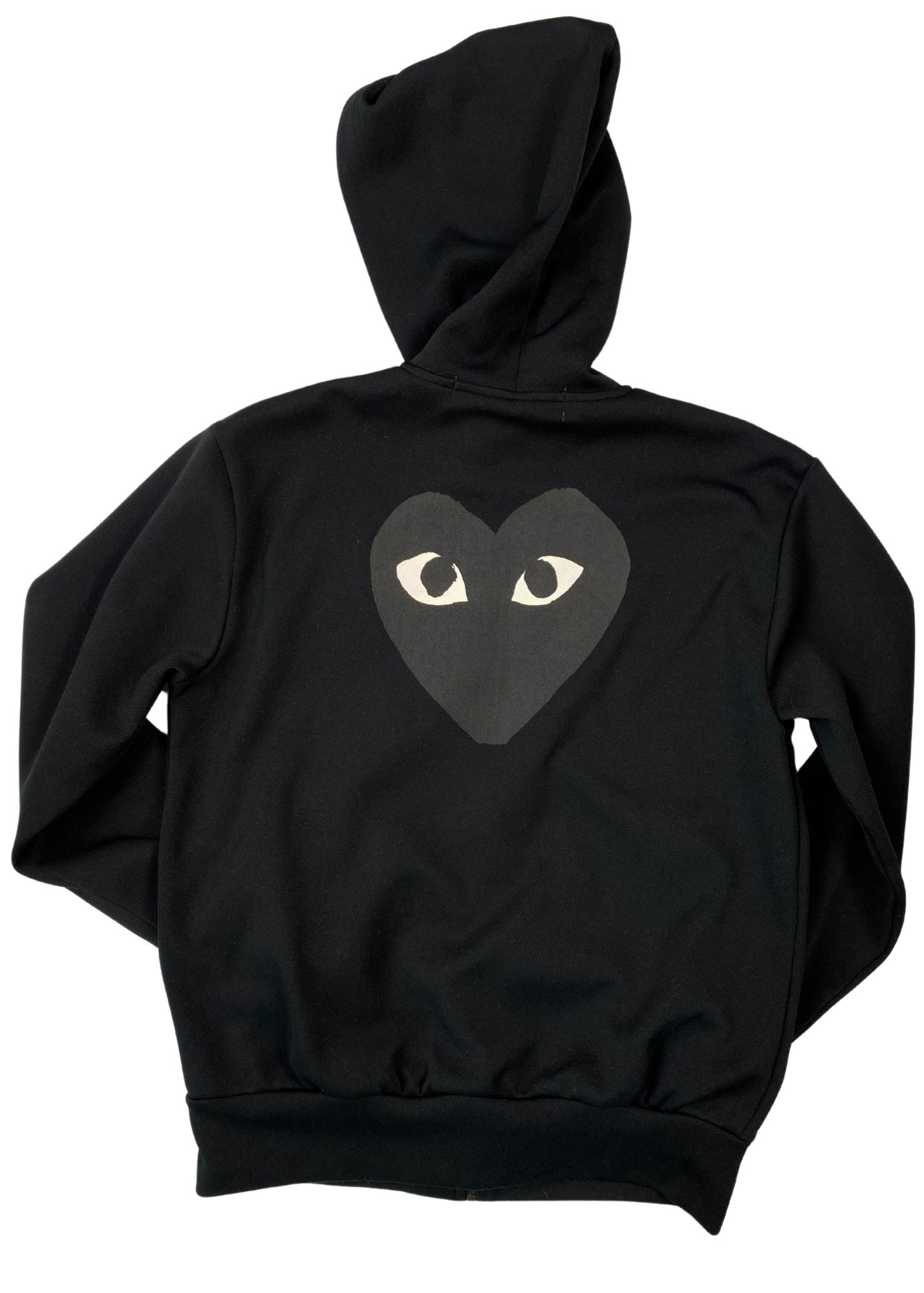 COMME DES GARCONS PLAY Black Heart Patch Zip Up Hoodie
