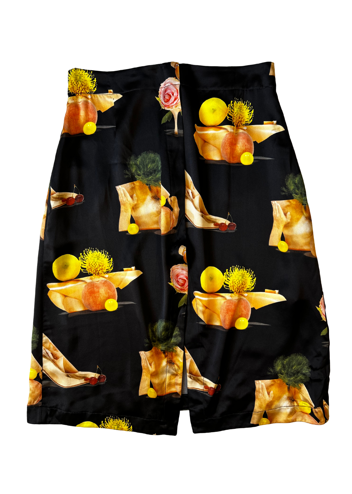 ACNE STUDIOS (BNWT) S/S15 Silk Fruit + Body Print Midi