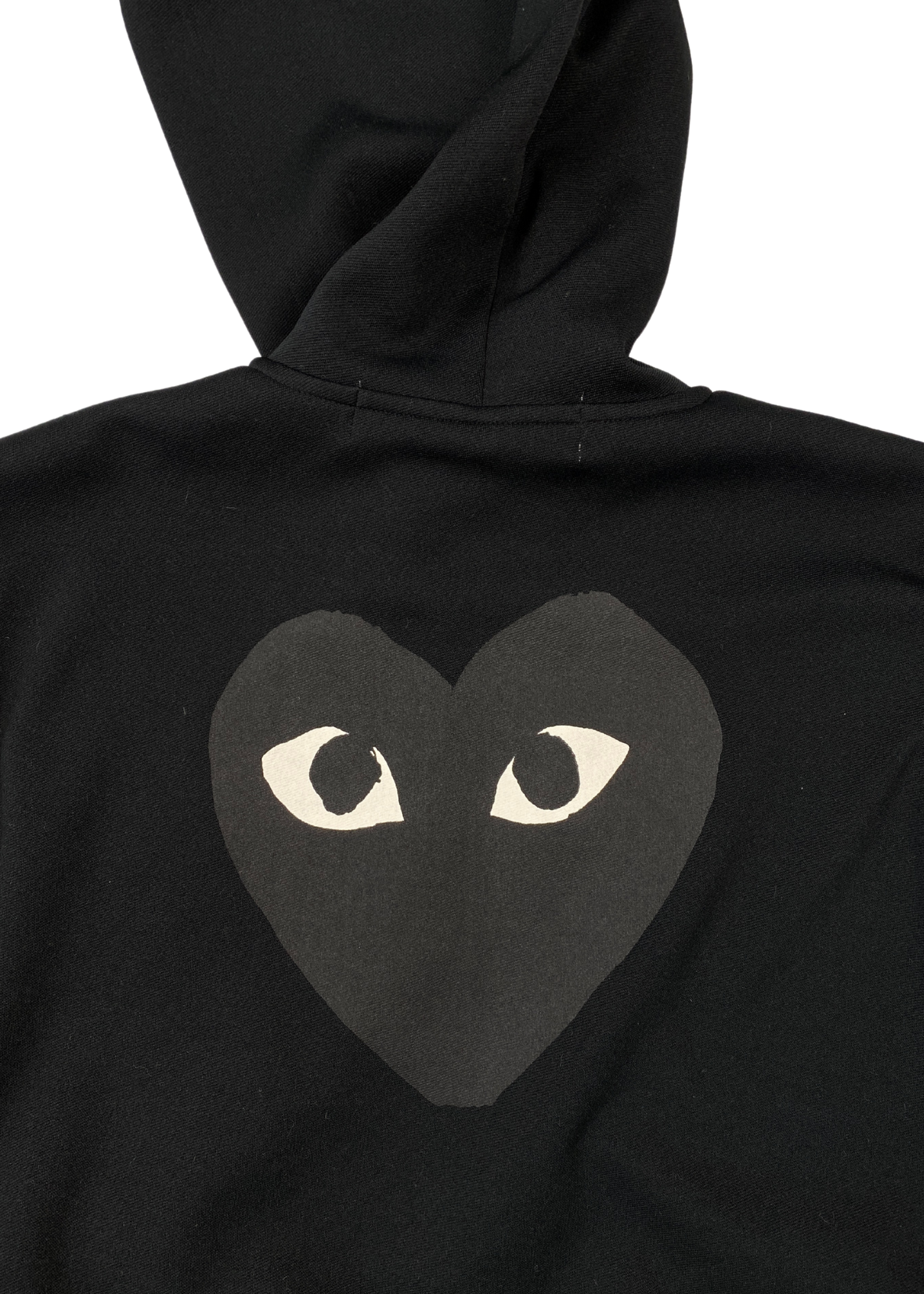 COMME DES GARCONS PLAY Black Heart Patch Zip Up Hoodie