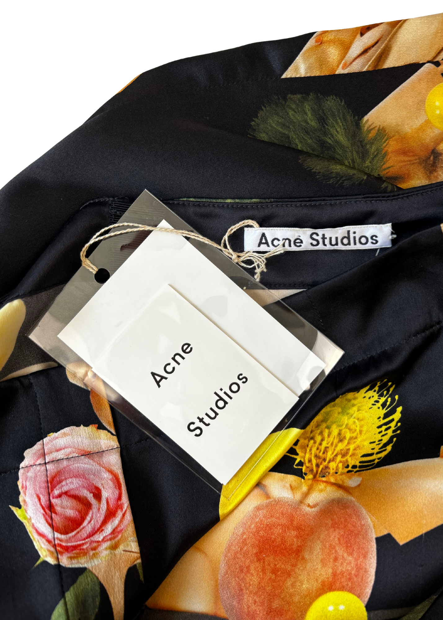 ACNE STUDIOS (BNWT) S/S15 Silk Fruit + Body Print Midi