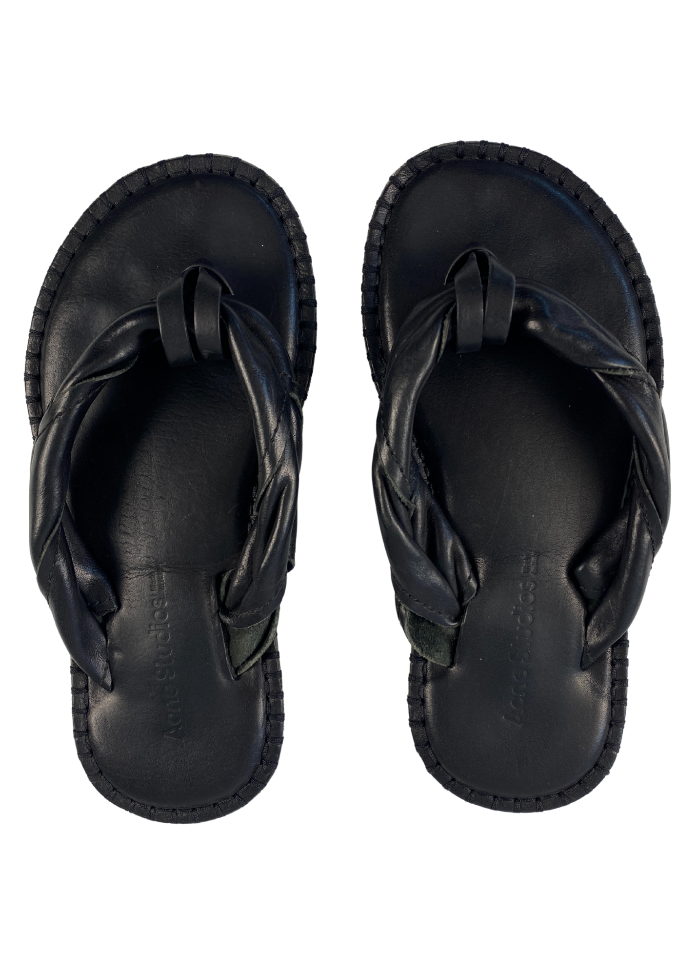 ACNE STUDIOS Braided Leather Flip Flops
