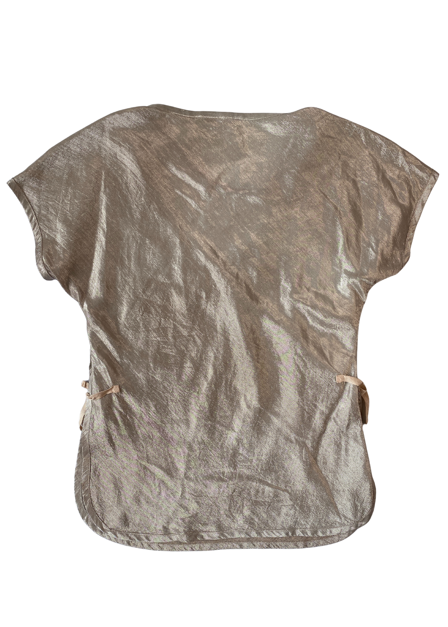 PRADA LINEA ROSSA Shimmer Tie Side Top