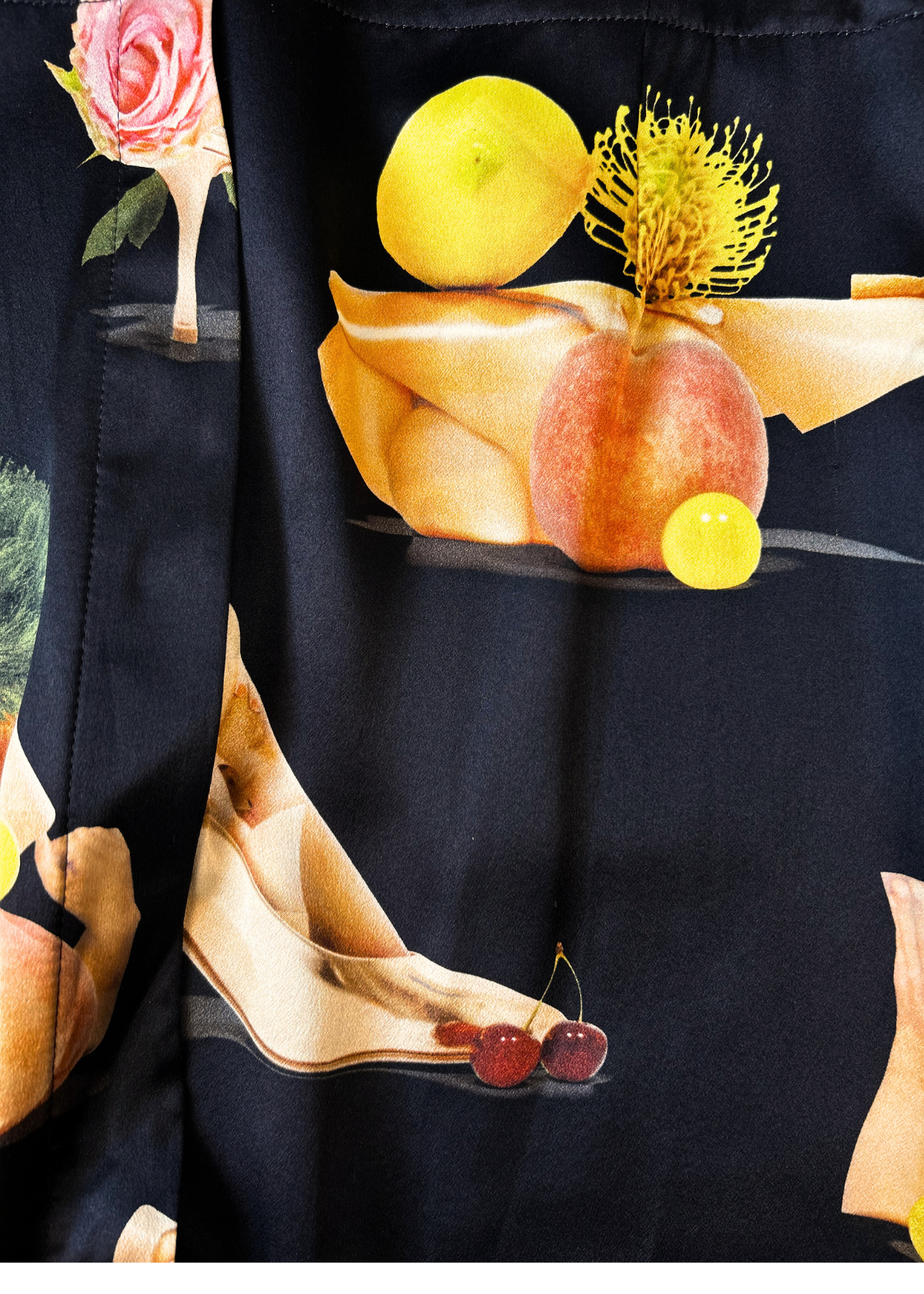 ACNE STUDIOS (BNWT) S/S15 Silk Fruit + Body Print Midi