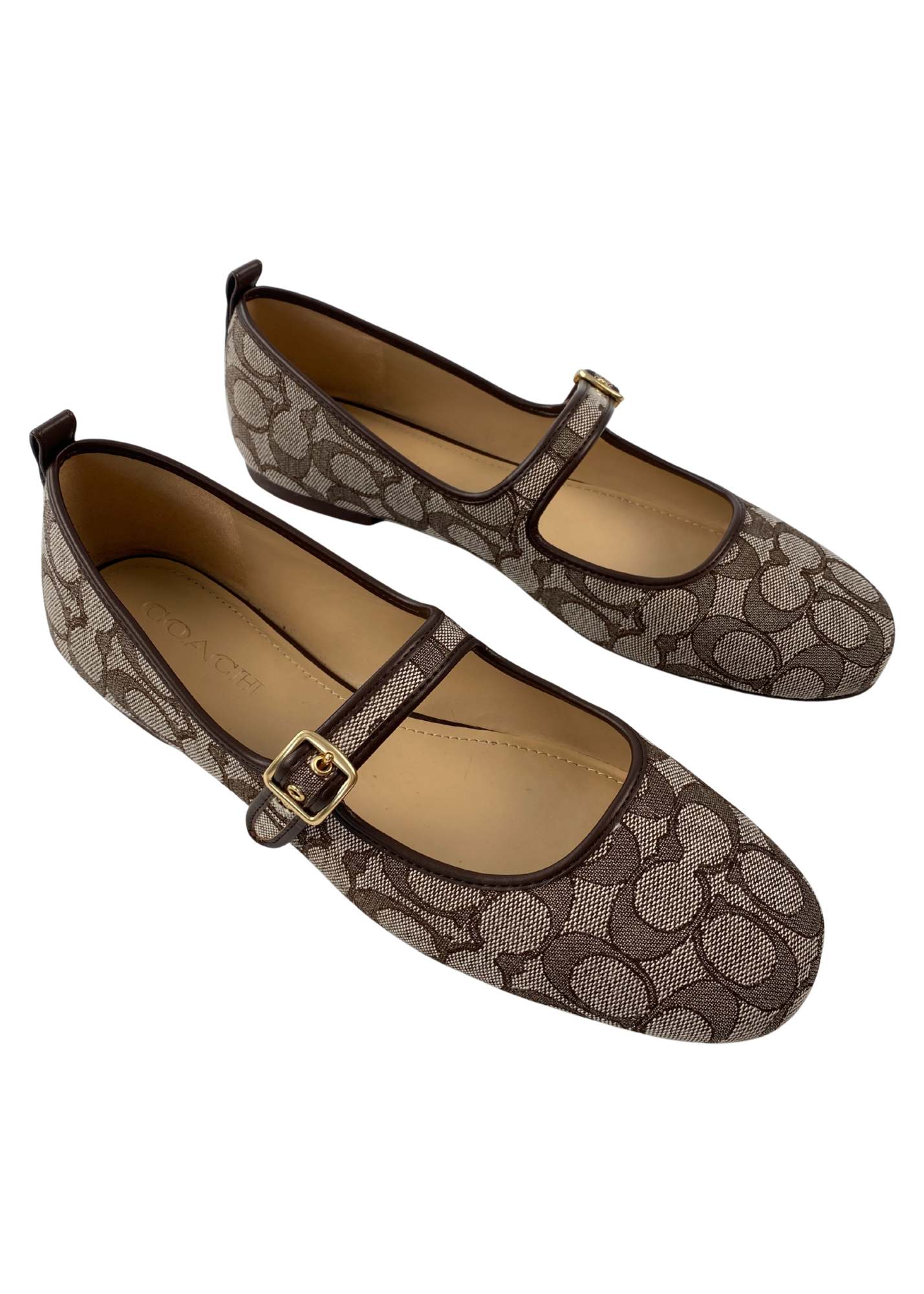 COACH (BNWT) Monogram 'Rivet Mary Jane'