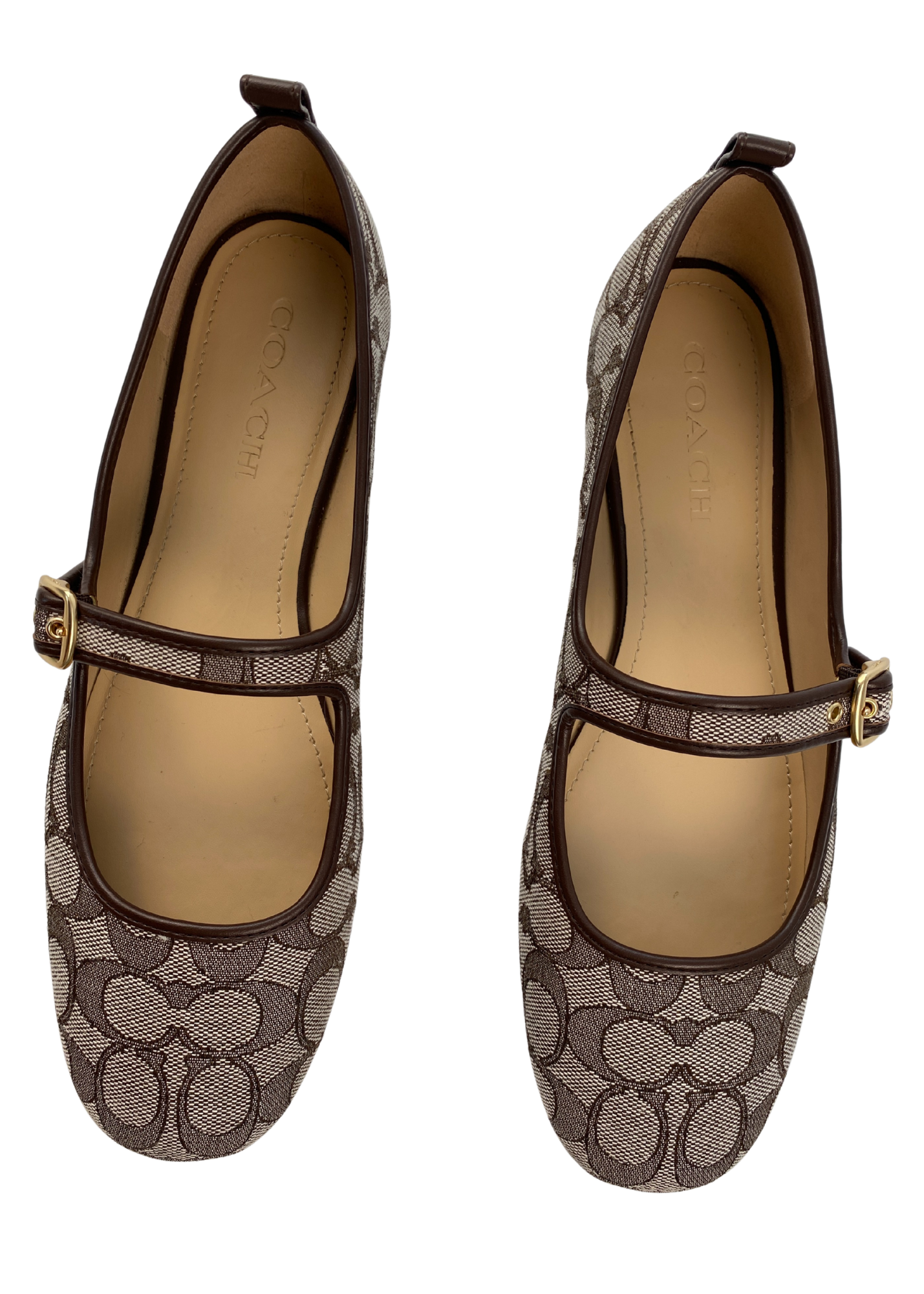 COACH (BNWT) Monogram 'Rivet Mary Jane'