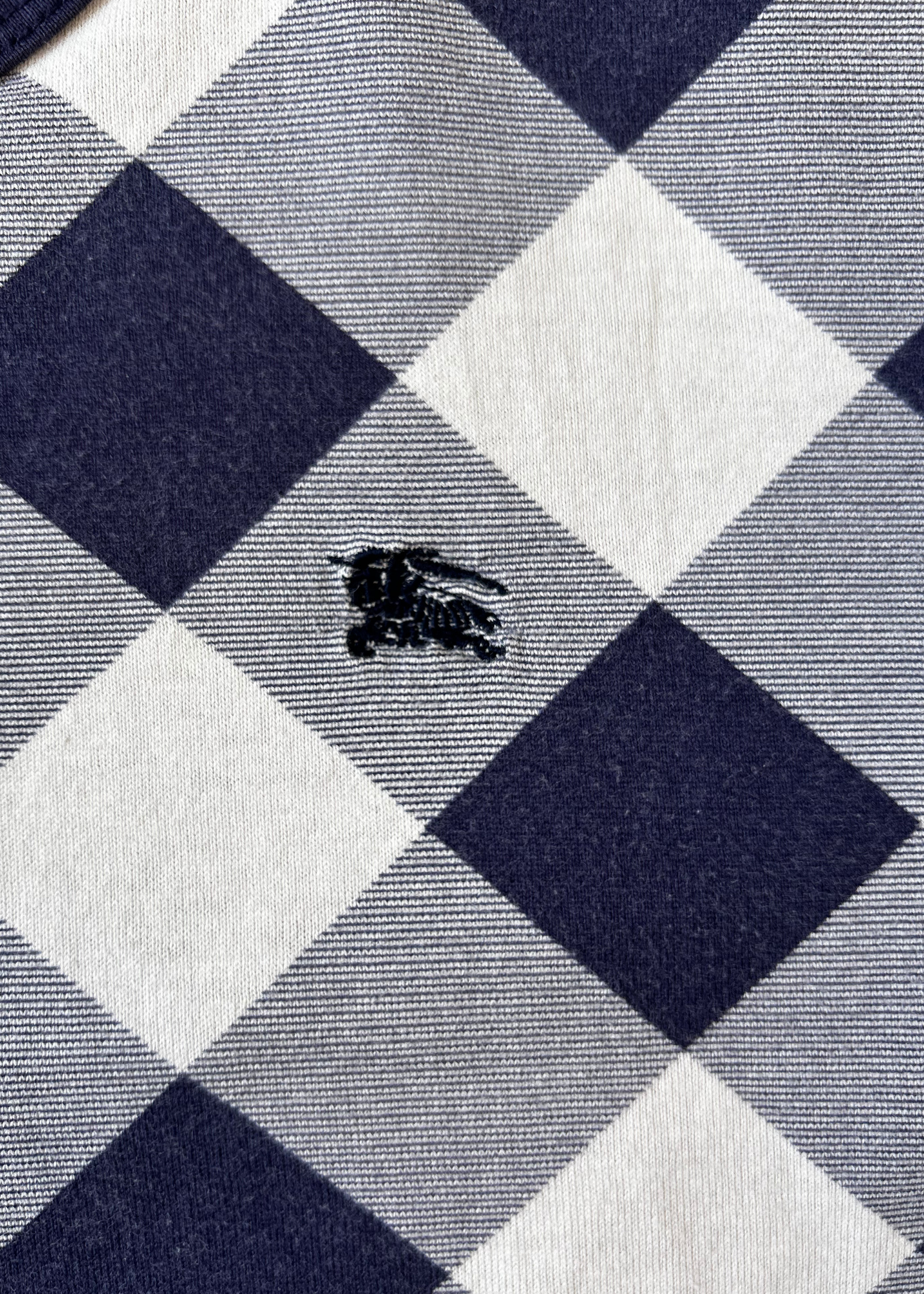 BURBERRY BLACK LABEL (AS IS) Check Print Pocket Logo T-Shirt