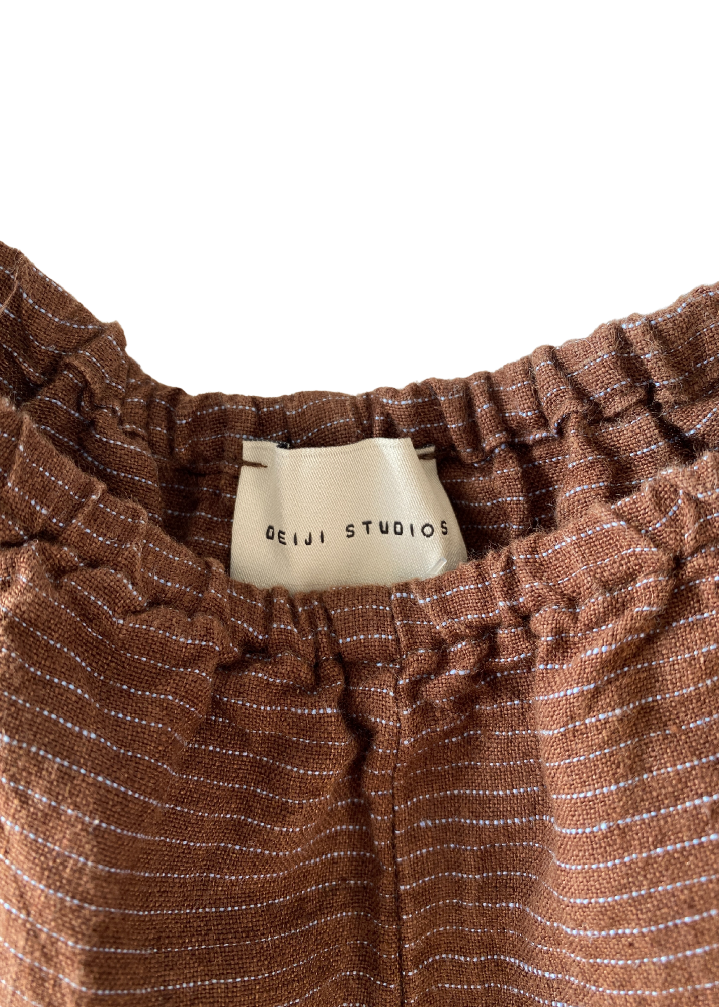 DEIJI STUDIOS Pin Stripe Linen Shorts