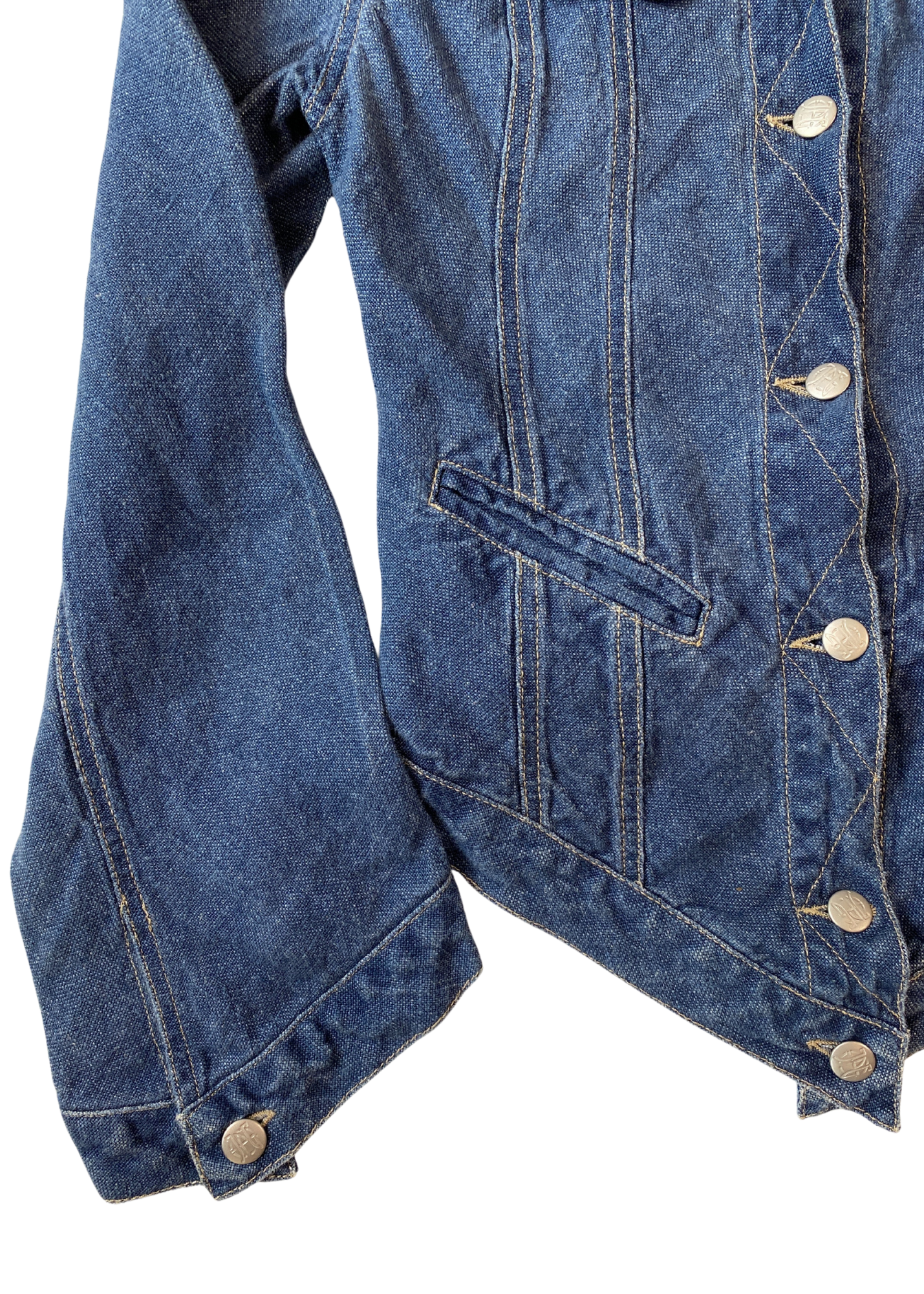 JEAN PAUL GAULTIER JEAN'S Denim Fitted Bodice Jacket