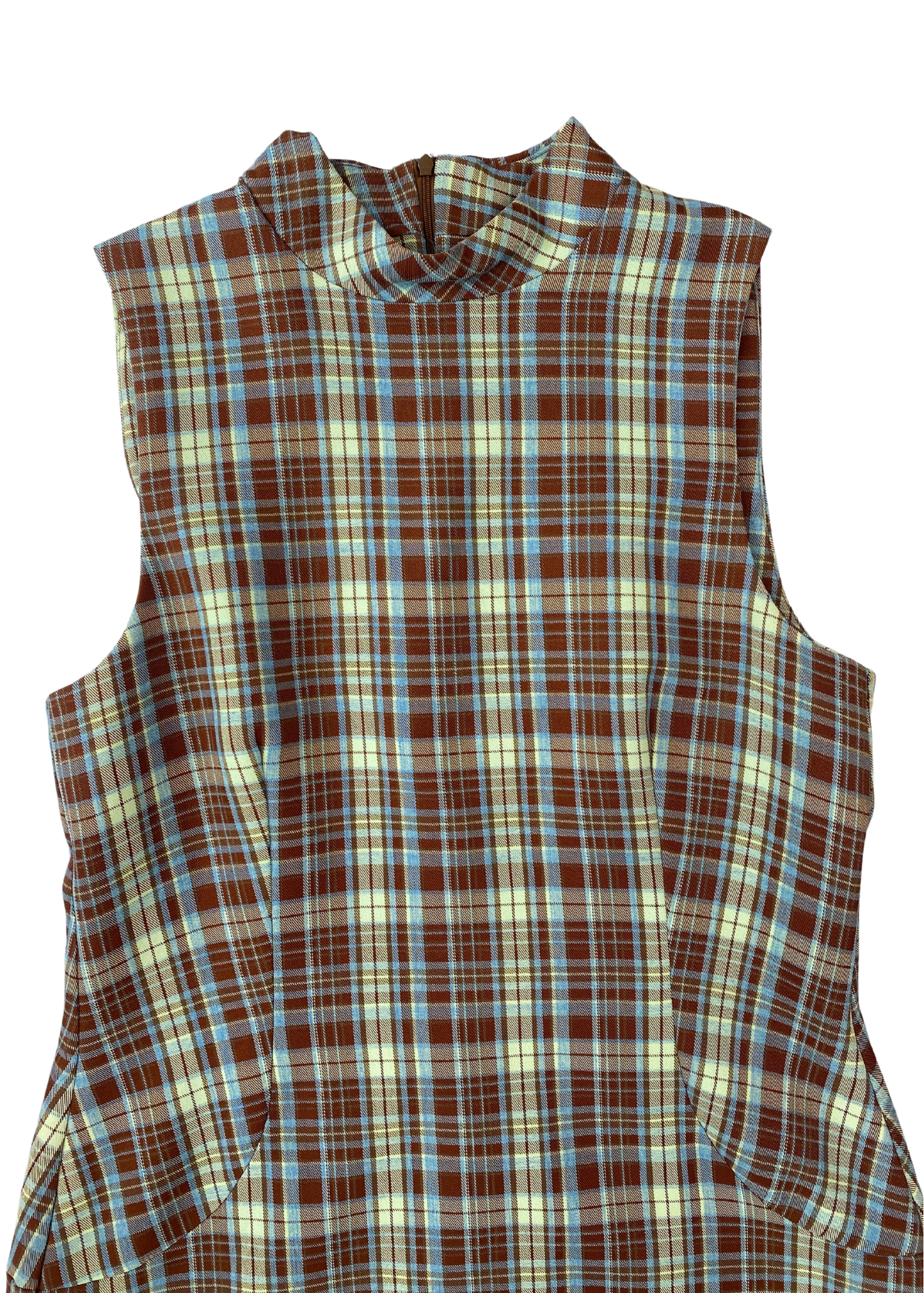 BEC & BRIDGE 'Leandra' Tartan Mock Neck Shift Mini Dress