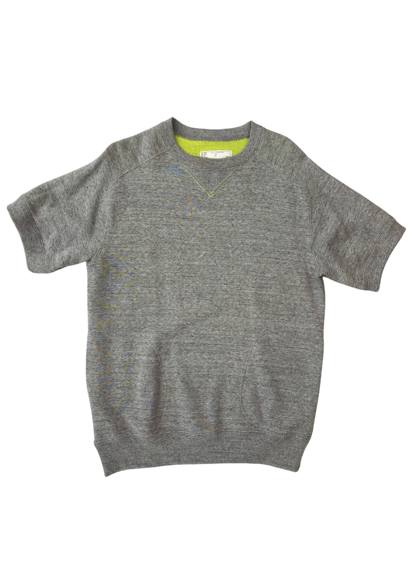 SACAI (BNWT) Grey Marle Fluro Contrast Stitch Sweatshirt