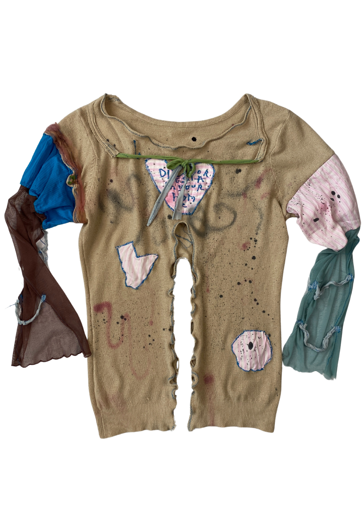 DIASPORA Patchwork Heart Embroidered Top