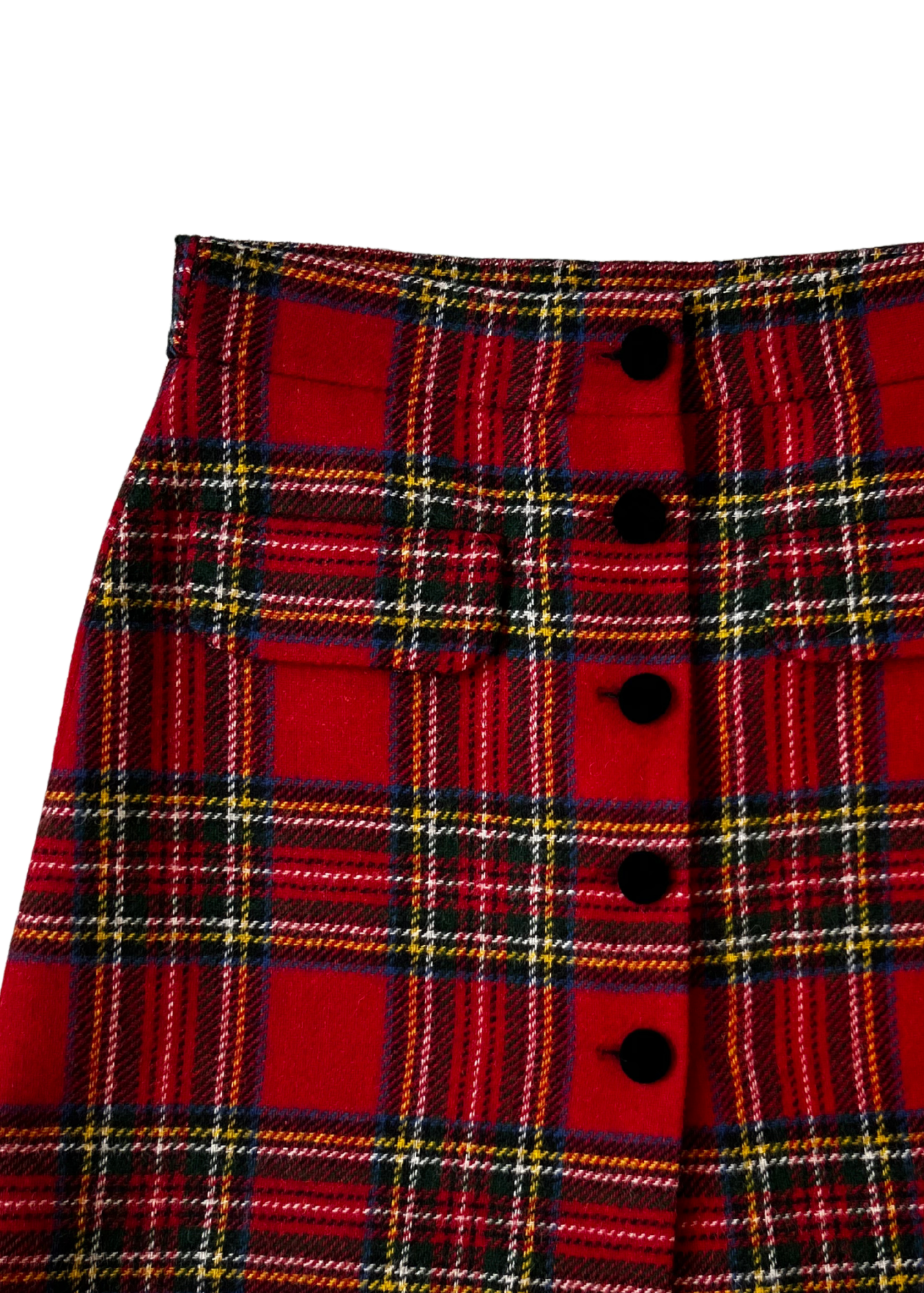 MIU MIU FW2019 Shetland Wool Tartan Mini Skirt