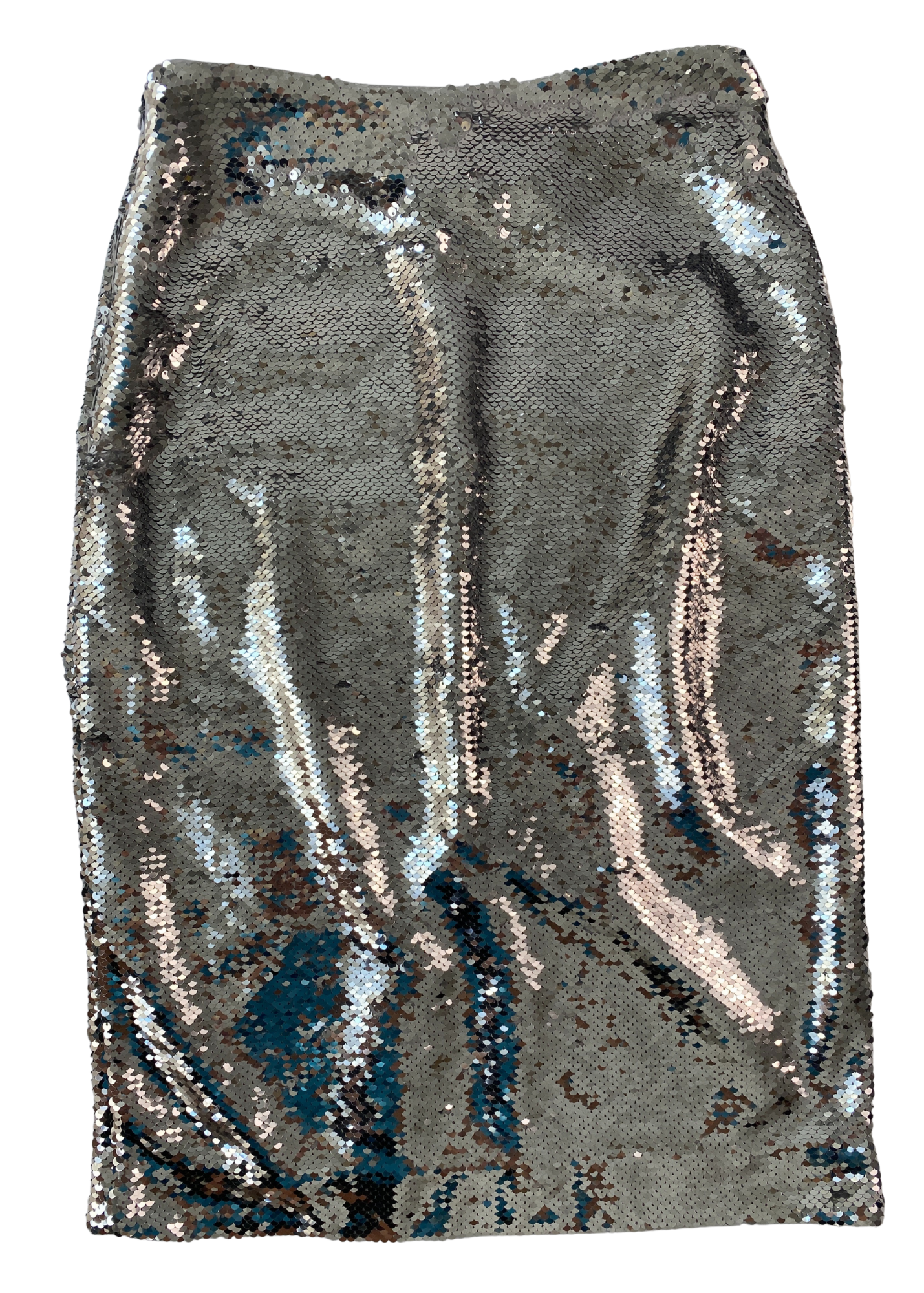 GANNI Sequin Front Slit Skirt Midi