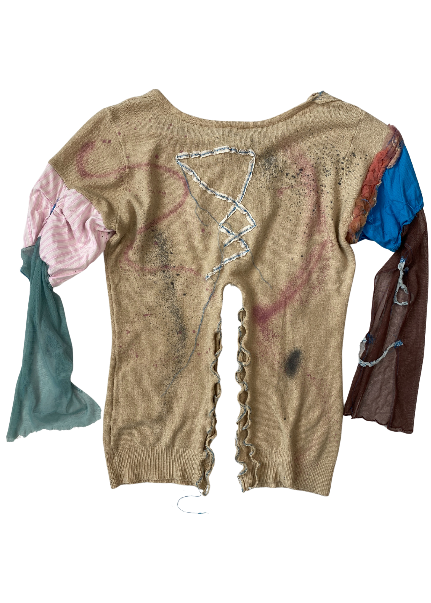 DIASPORA Patchwork Heart Embroidered Top