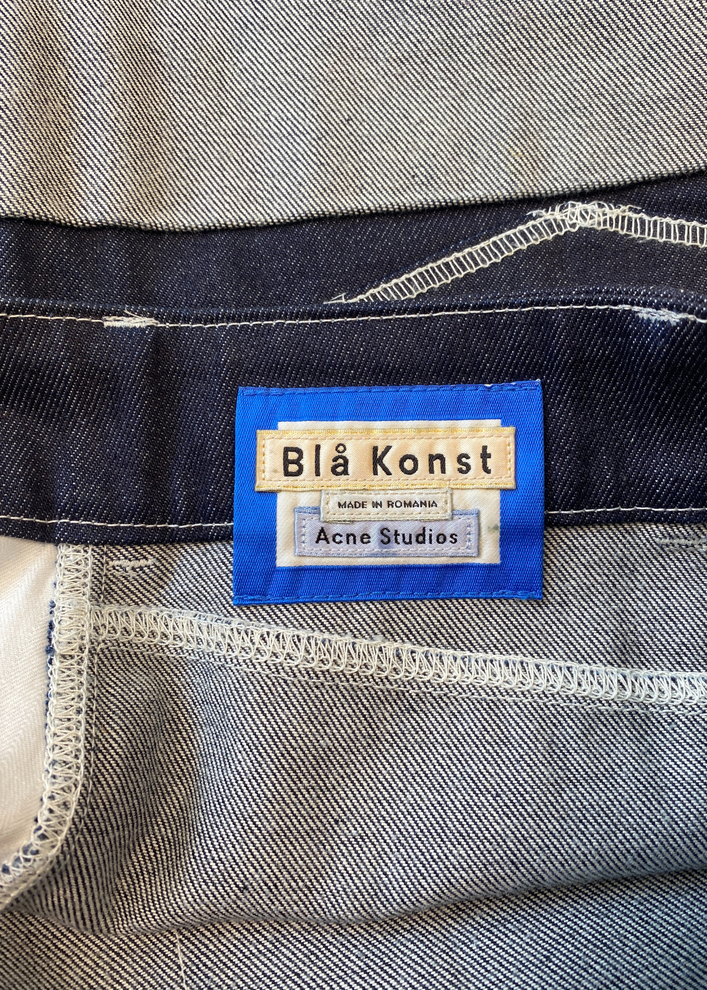 ACNE STUDIOS Raw Denim Contrast Stitch Mini