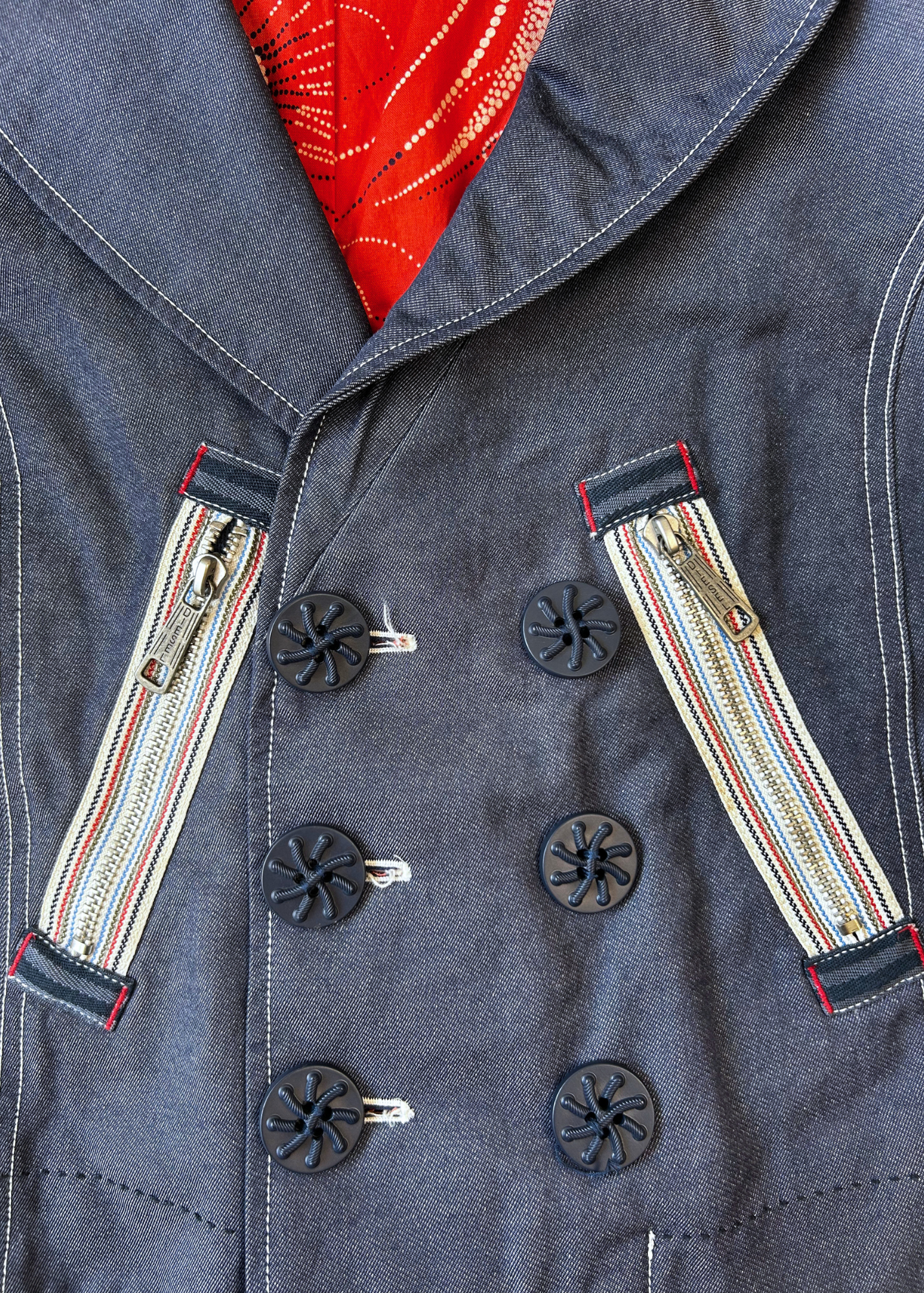 VINTAGE DIESEL Double Breasted Open Collar Jacket