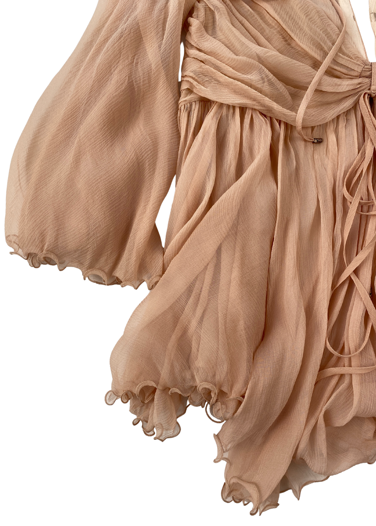 CHLOE (BNWT) (AS IS) 2025 Silk Chiffon Keyhole Blouse