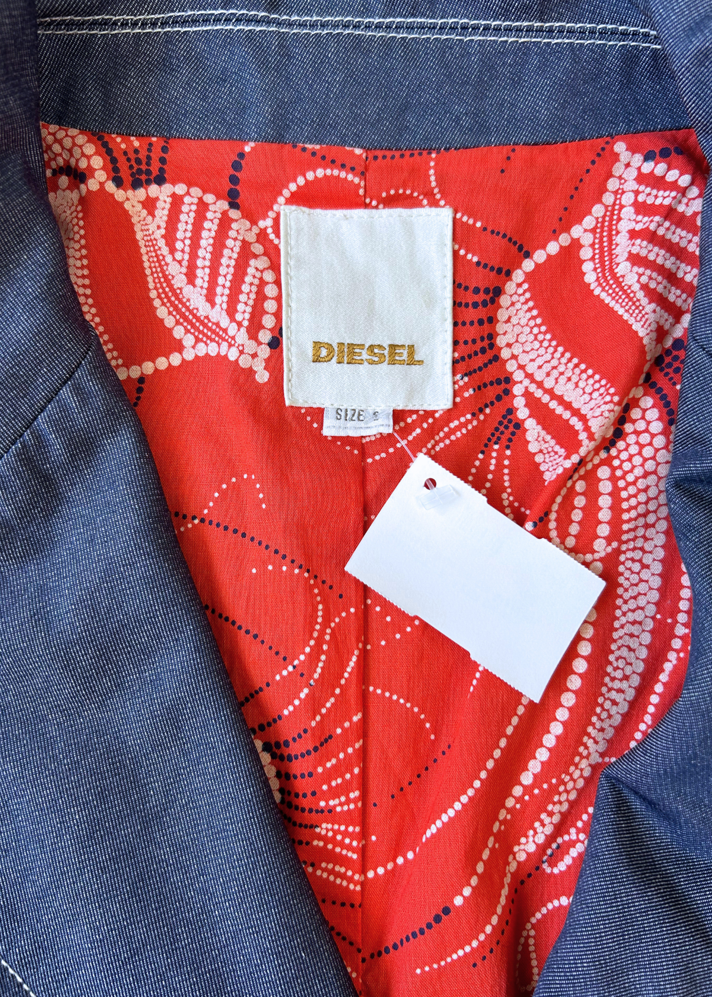 VINTAGE DIESEL Double Breasted Open Collar Jacket