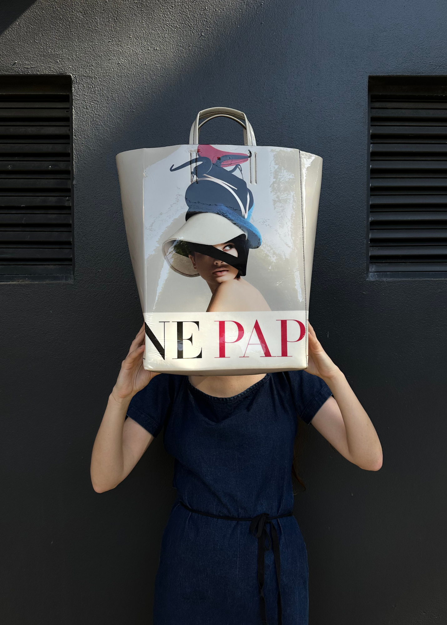 ACNE STUDIOS (AS IS) 'Baker' Magazine Cover PVC Tote