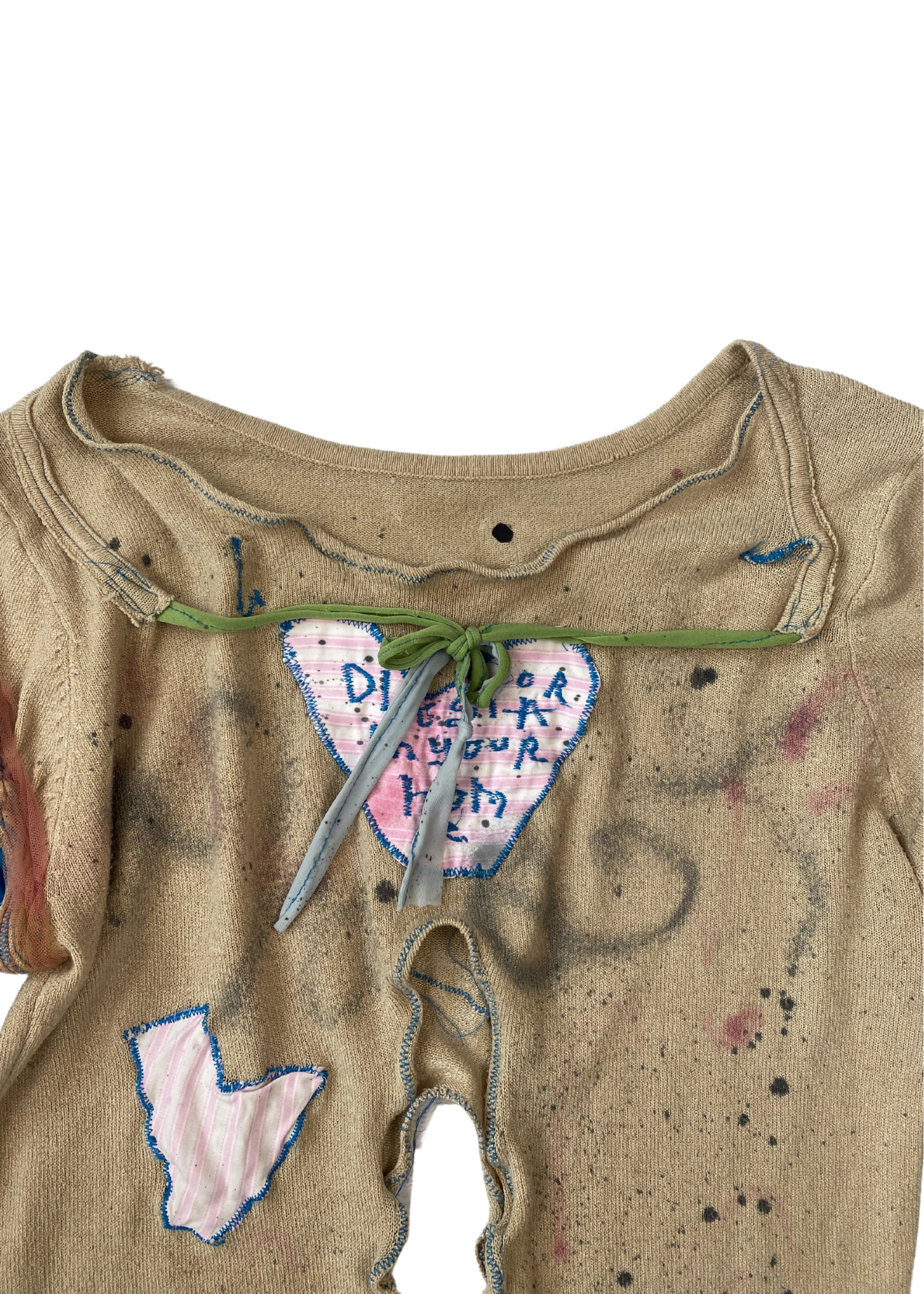 DIASPORA Patchwork Heart Embroidered Top