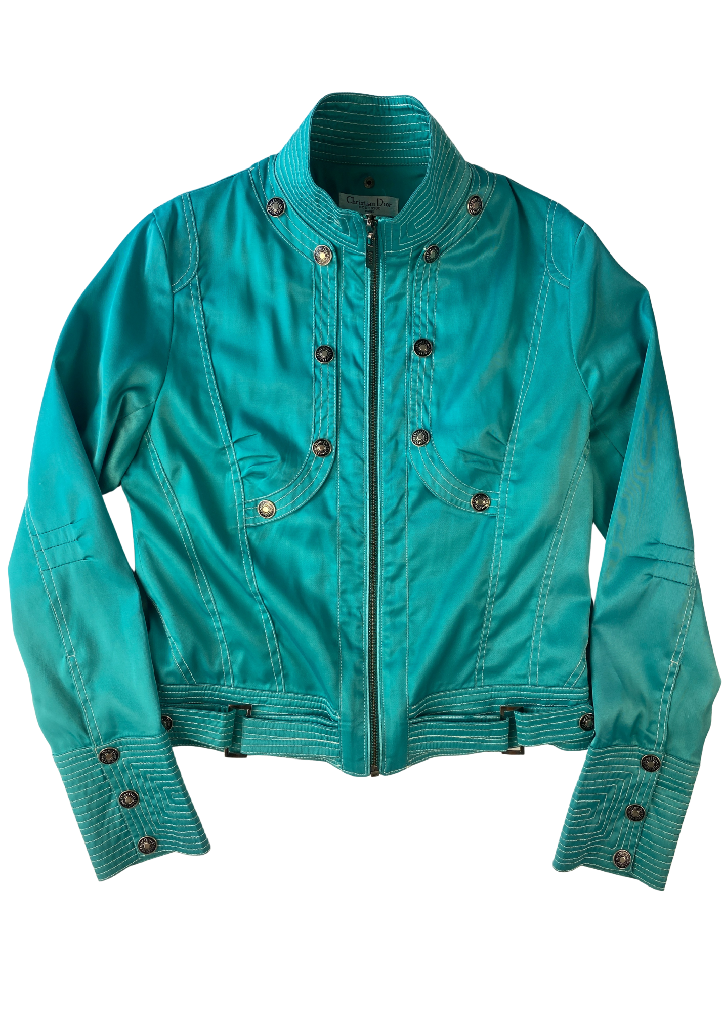 VINTAGE CHRISTIAN DIOR (AS IS) Satin Zip Up Jacket