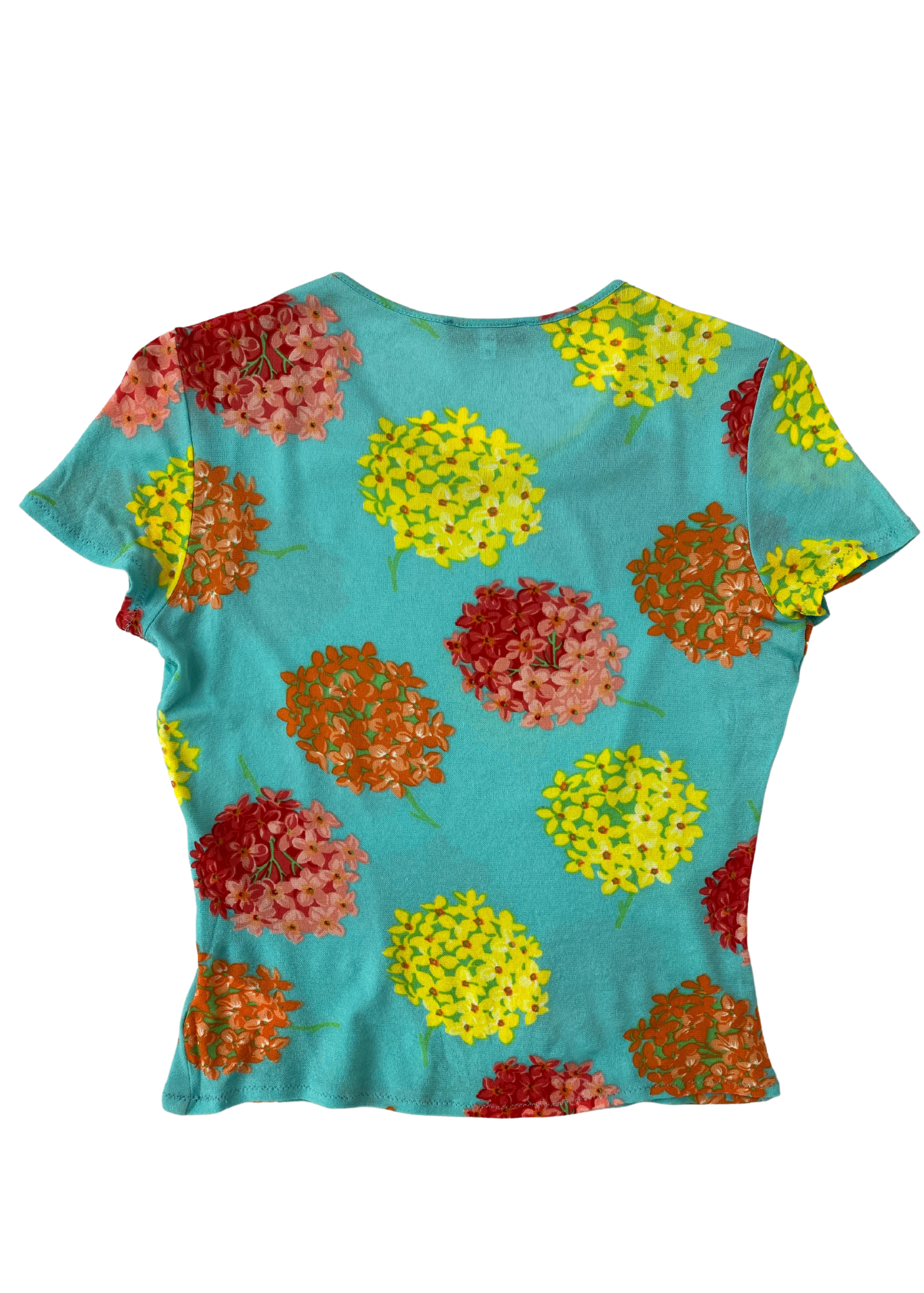 KENZO JEANS (AS IS) Floral Print Mesh Top