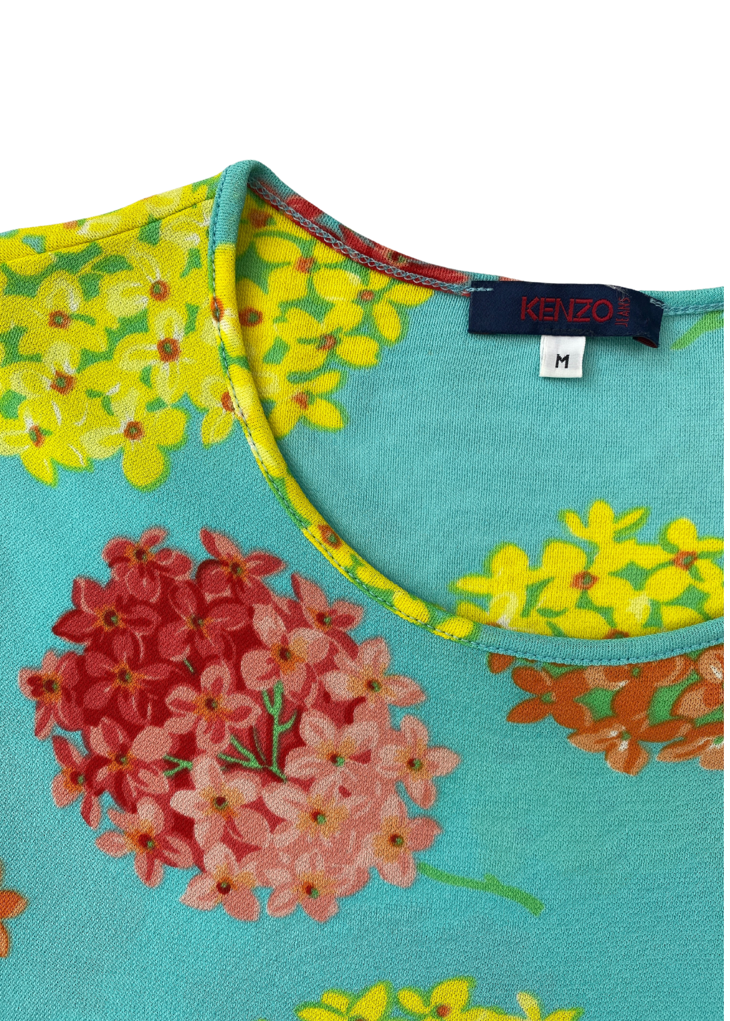 KENZO JEANS (AS IS) Floral Print Mesh Top