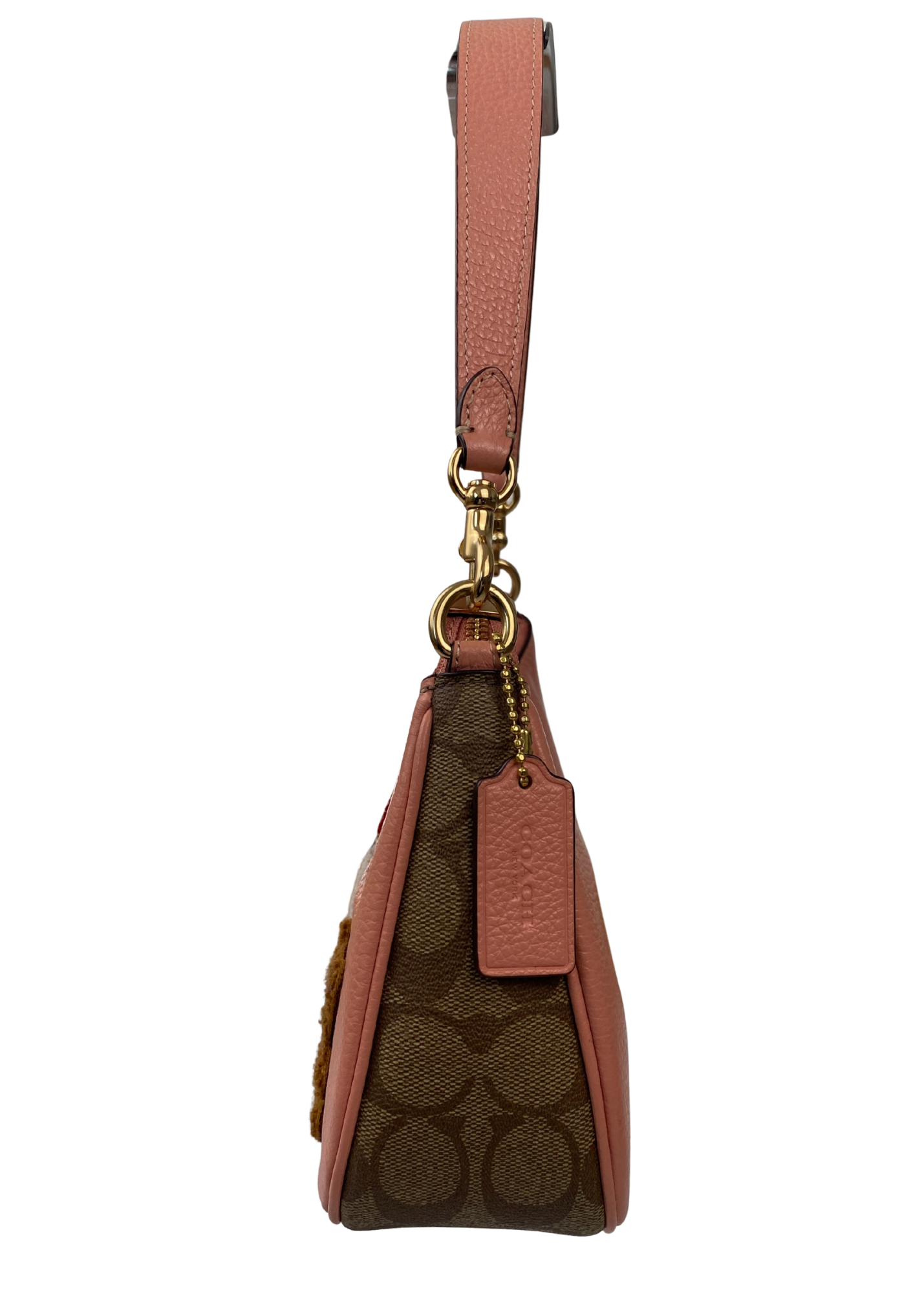 COACH (BNWT) 'Teri' Leather + Terrycloth Patches Shoulder Bag