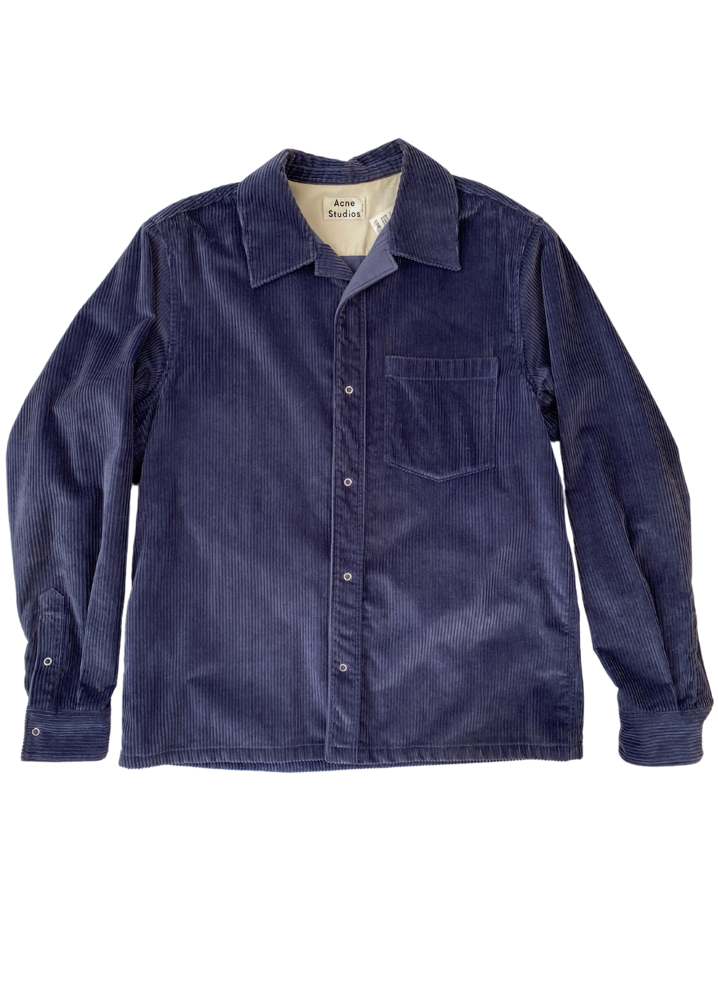 ACNE STUDIOS Corduroy Snap Button Shirt