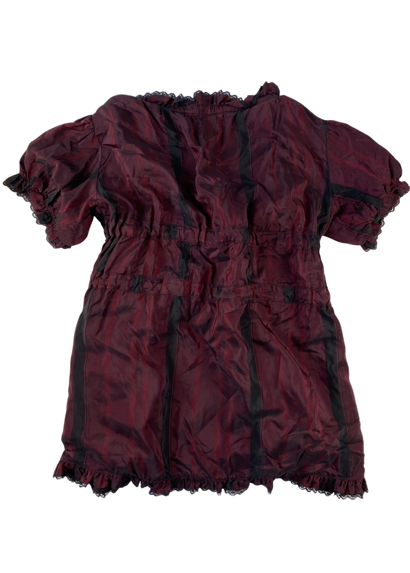 RAMP TRAMP TRAMP STAMP 'Blood Babydoll' Taffeta Mini Dress