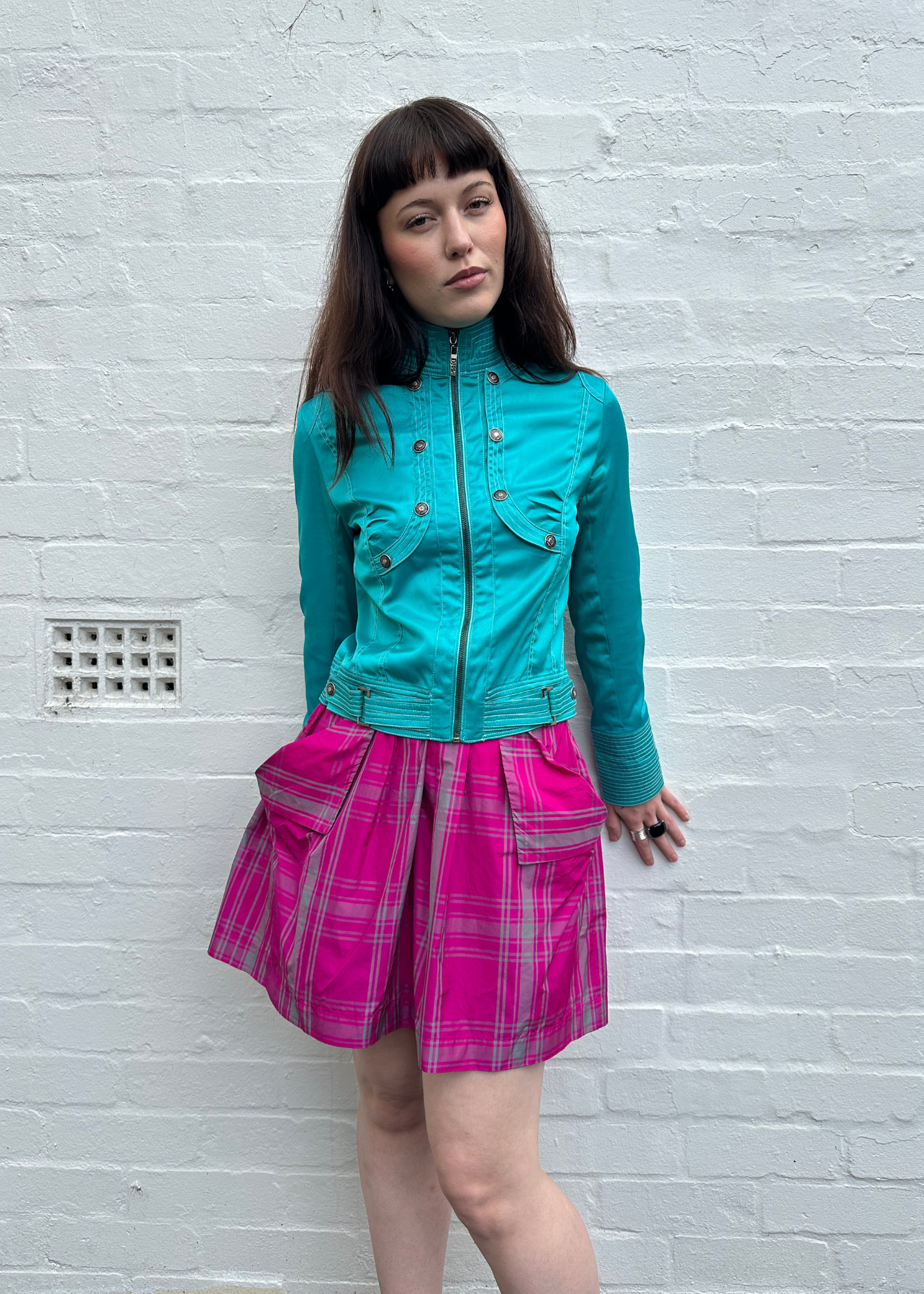 VIVIENNE WESTWOOD ANGLOMANIA (AS IS) Tartan Nylon Mini Skirt