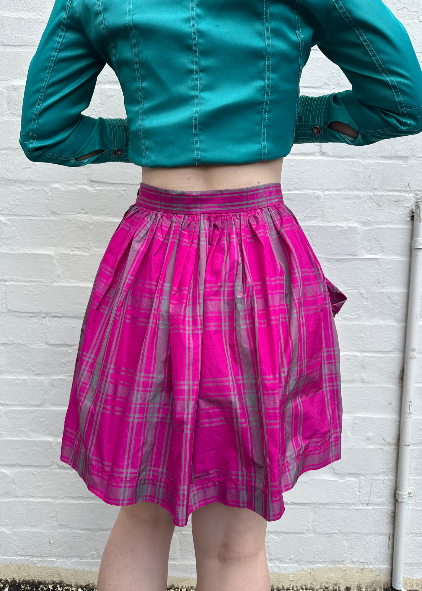 VIVIENNE WESTWOOD ANGLOMANIA (AS IS) Tartan Nylon Mini Skirt