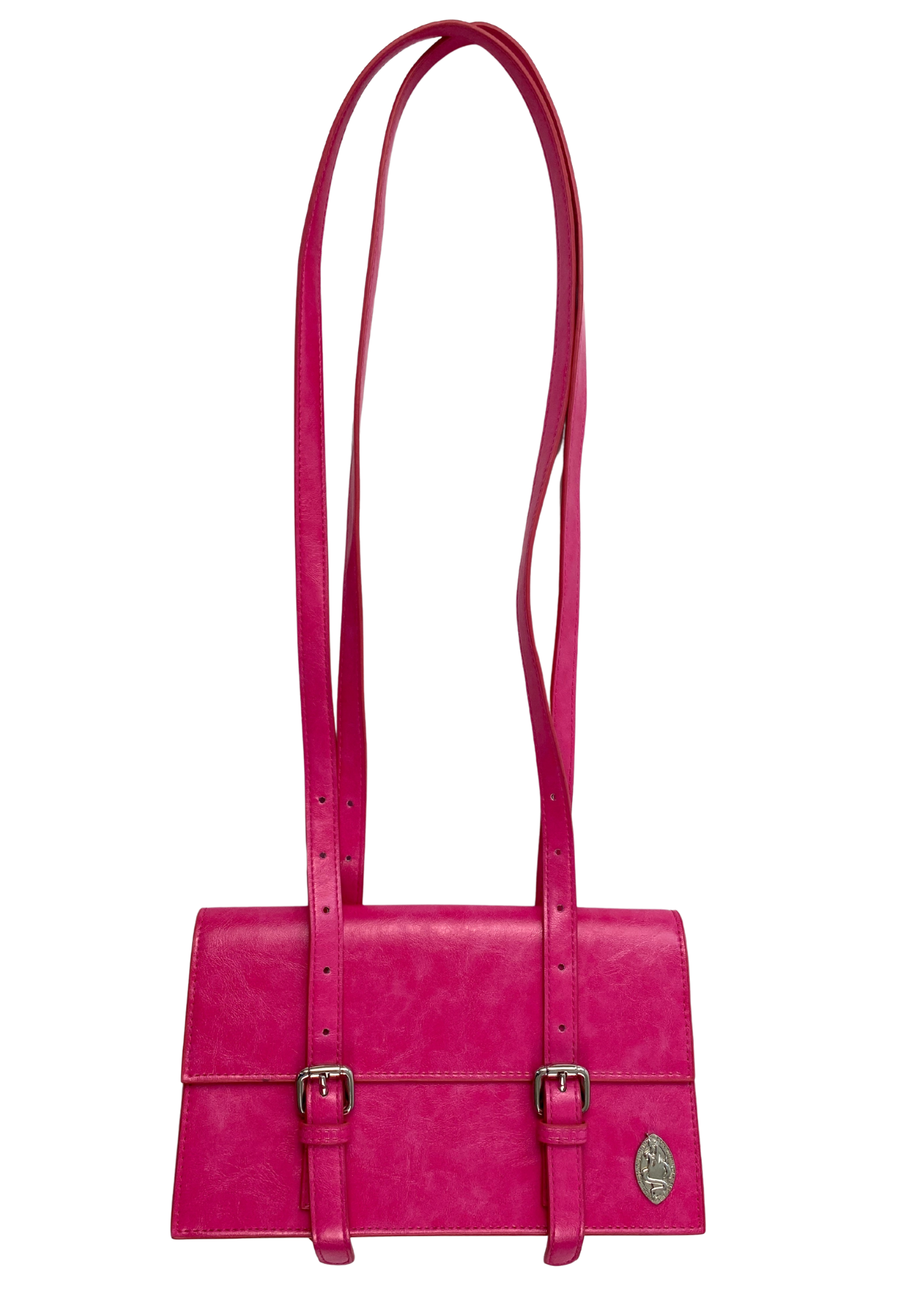 POPPY LISSIMAN Faux Leather Double Buckle Crossbody Bag