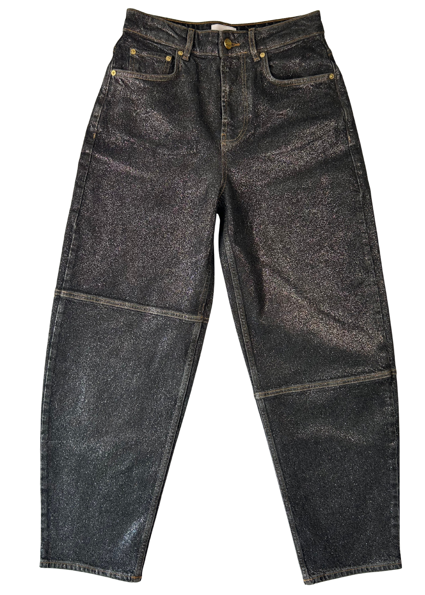 GANNI Sparkle Barrel Leg Jeans
