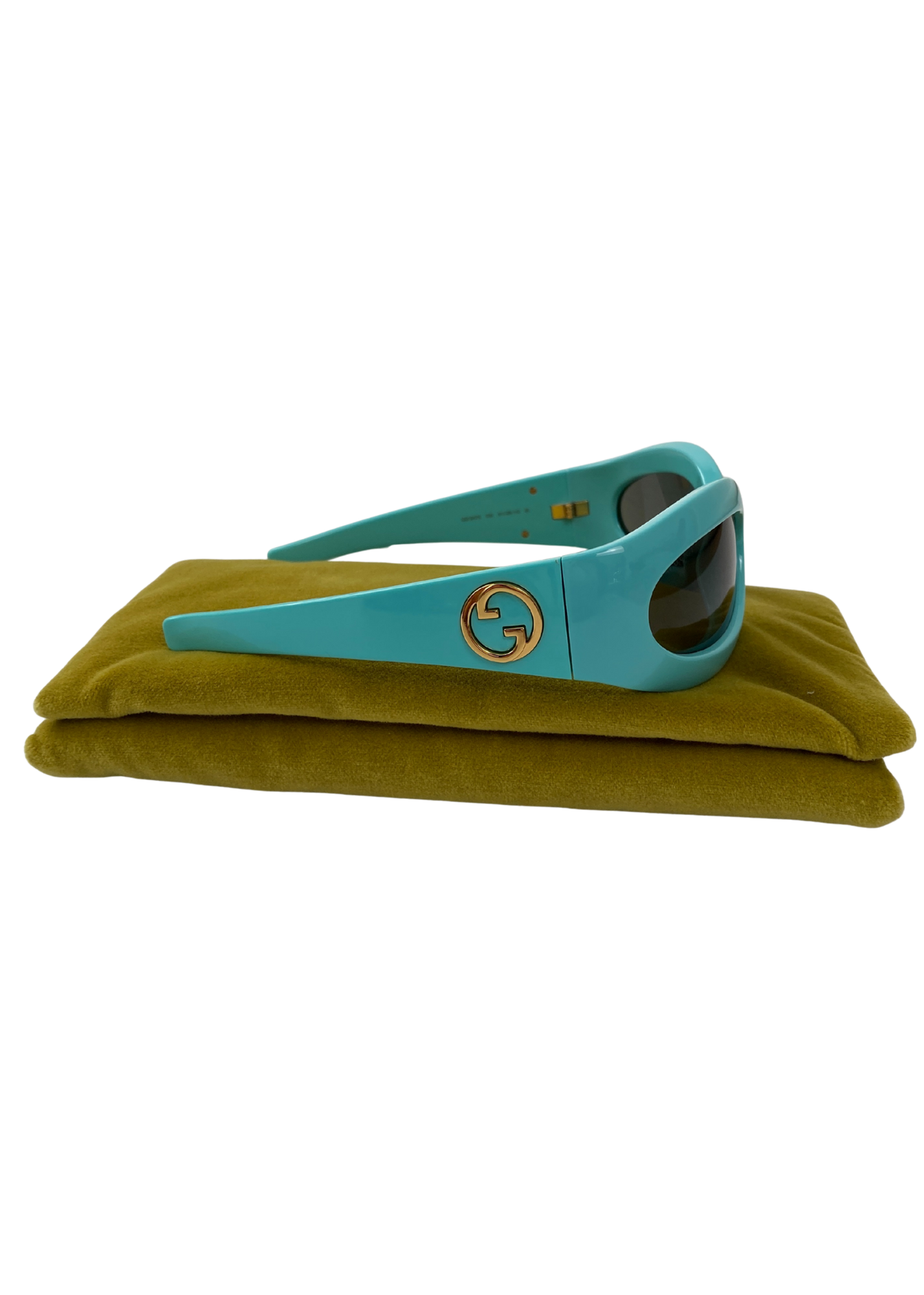 GUCCI Mint Green Geometric Sunglasses