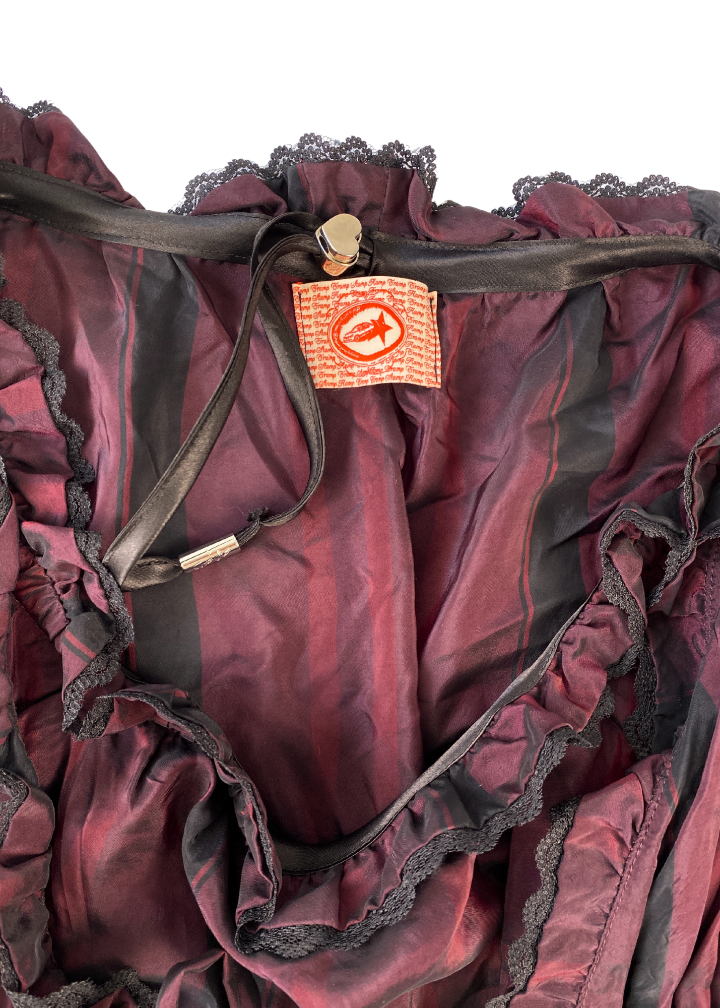 RAMP TRAMP TRAMP STAMP 'Blood Babydoll' Taffeta Mini Dress