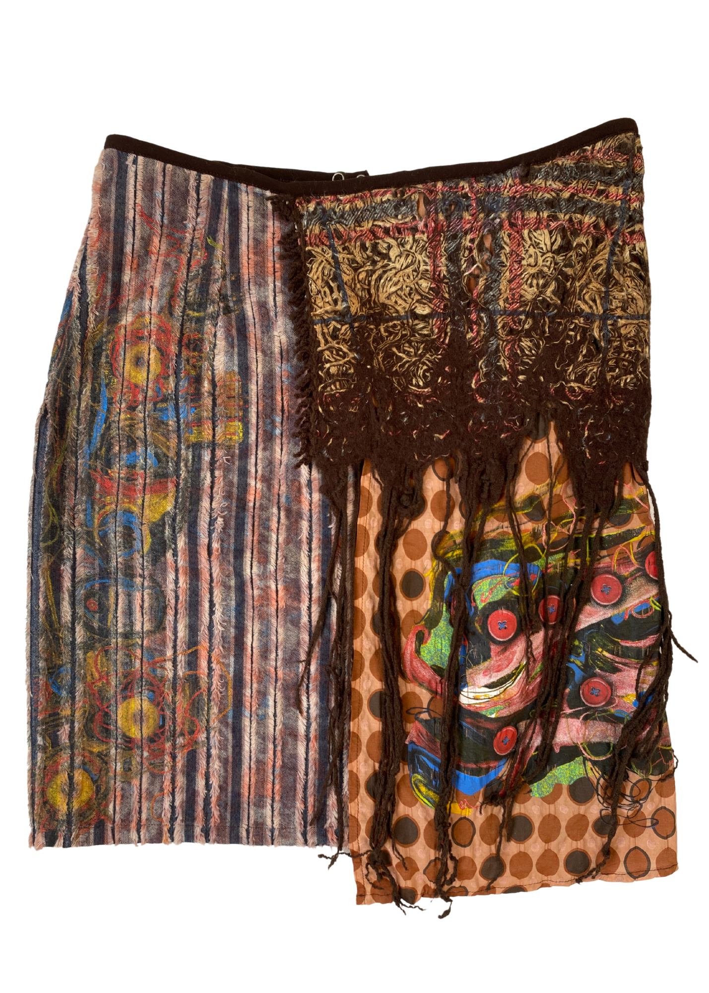 VINTAGE SAVE THE QUEEN Applique Midi Skirt