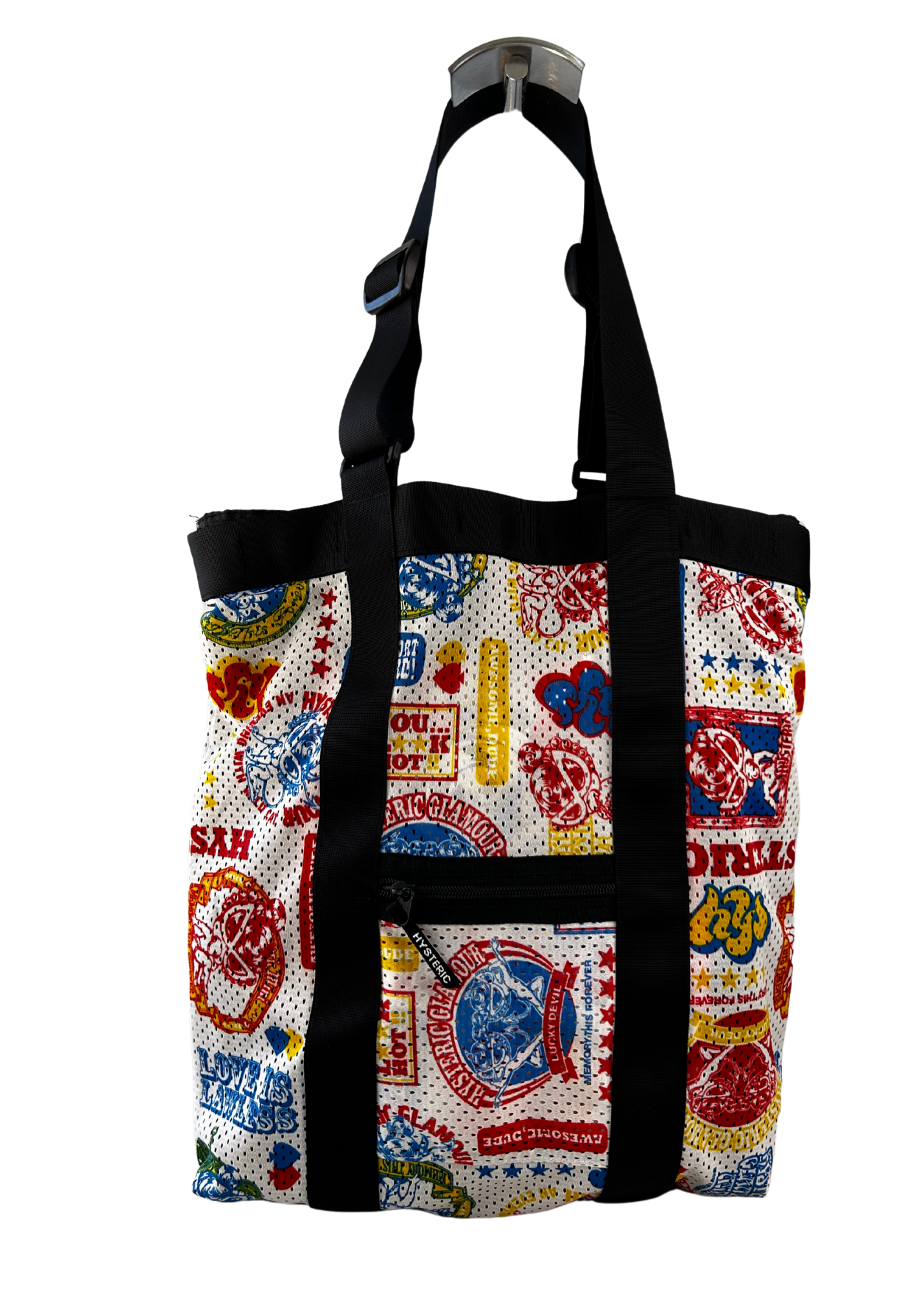 HYSTERIC GLAMOUR Baby Logo Print Mesh Tote