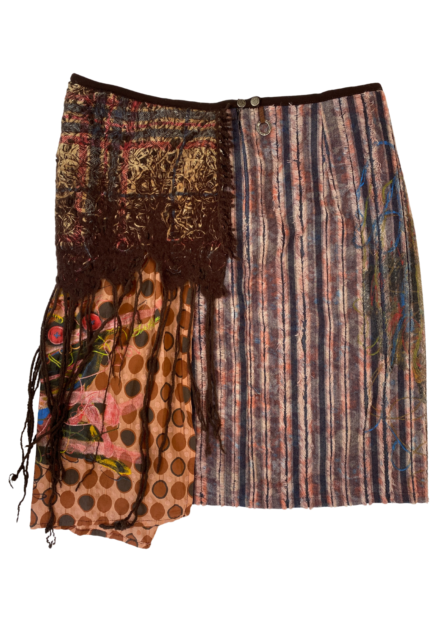 VINTAGE SAVE THE QUEEN Applique Midi Skirt