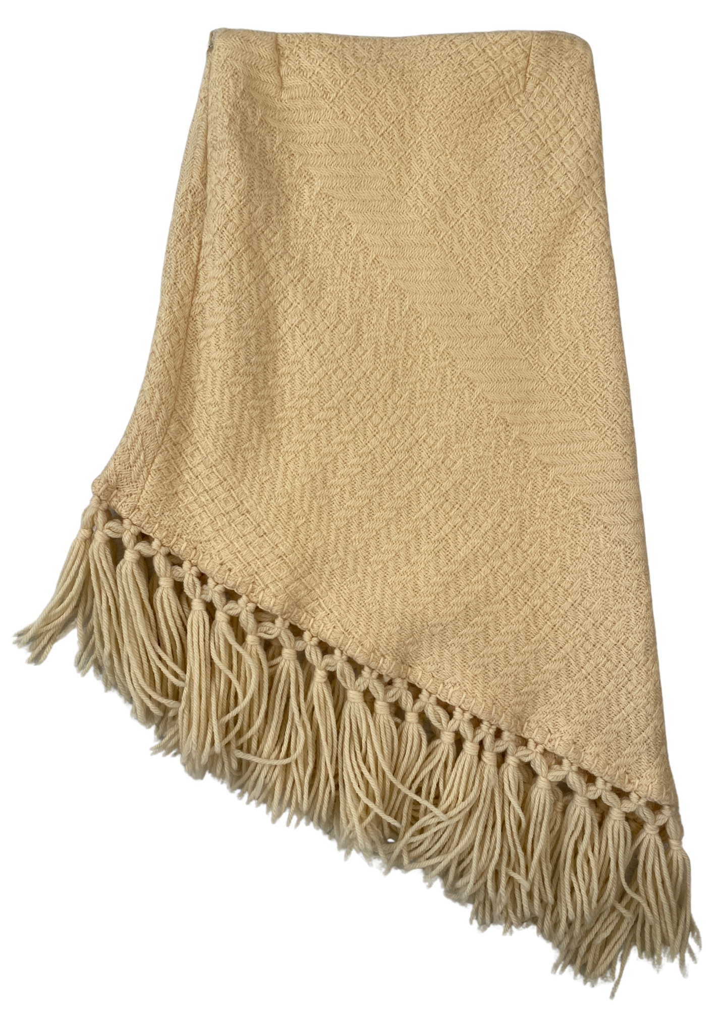DOLCE & GABBANA Wool Knit Asymmetric Midi Skirt