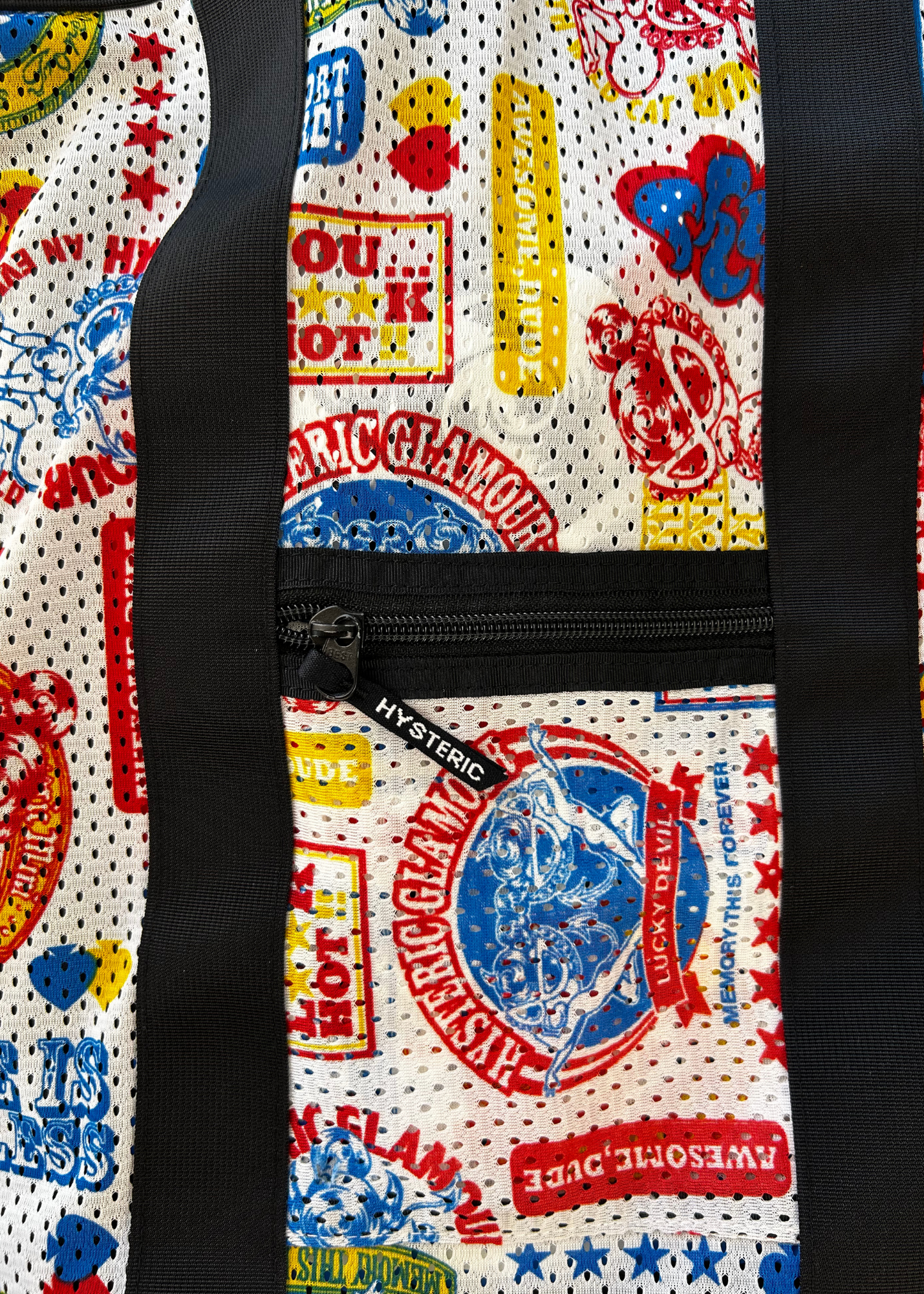 HYSTERIC GLAMOUR Baby Logo Print Mesh Tote