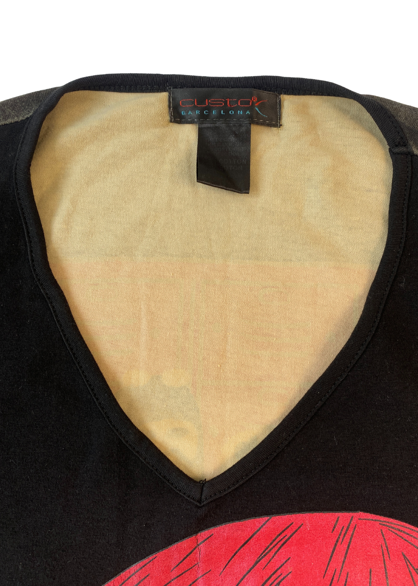 CUSTO BARCELONA (AS IS) Diva Print V Neck T-Shirt