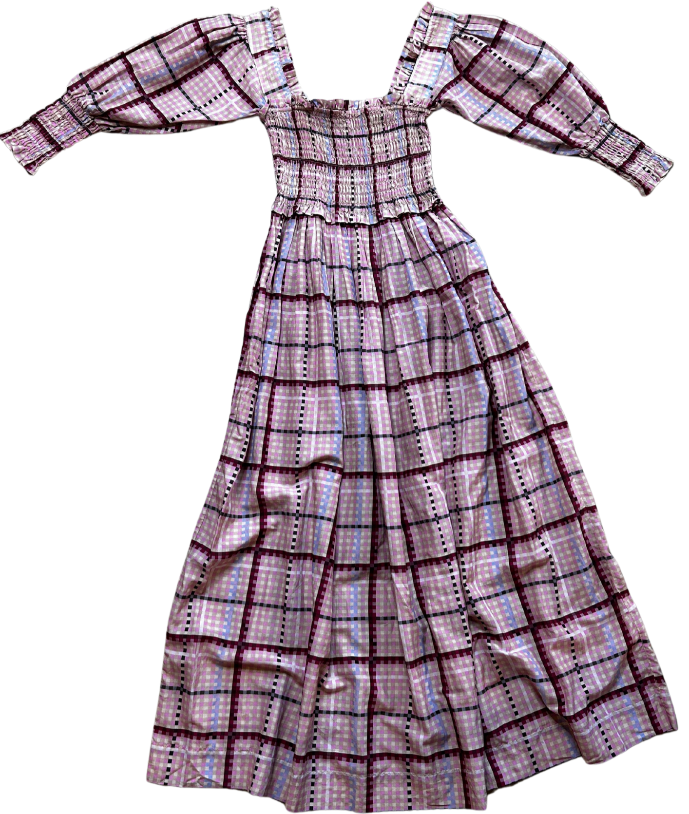 GANNI Gingham Maxi Dress